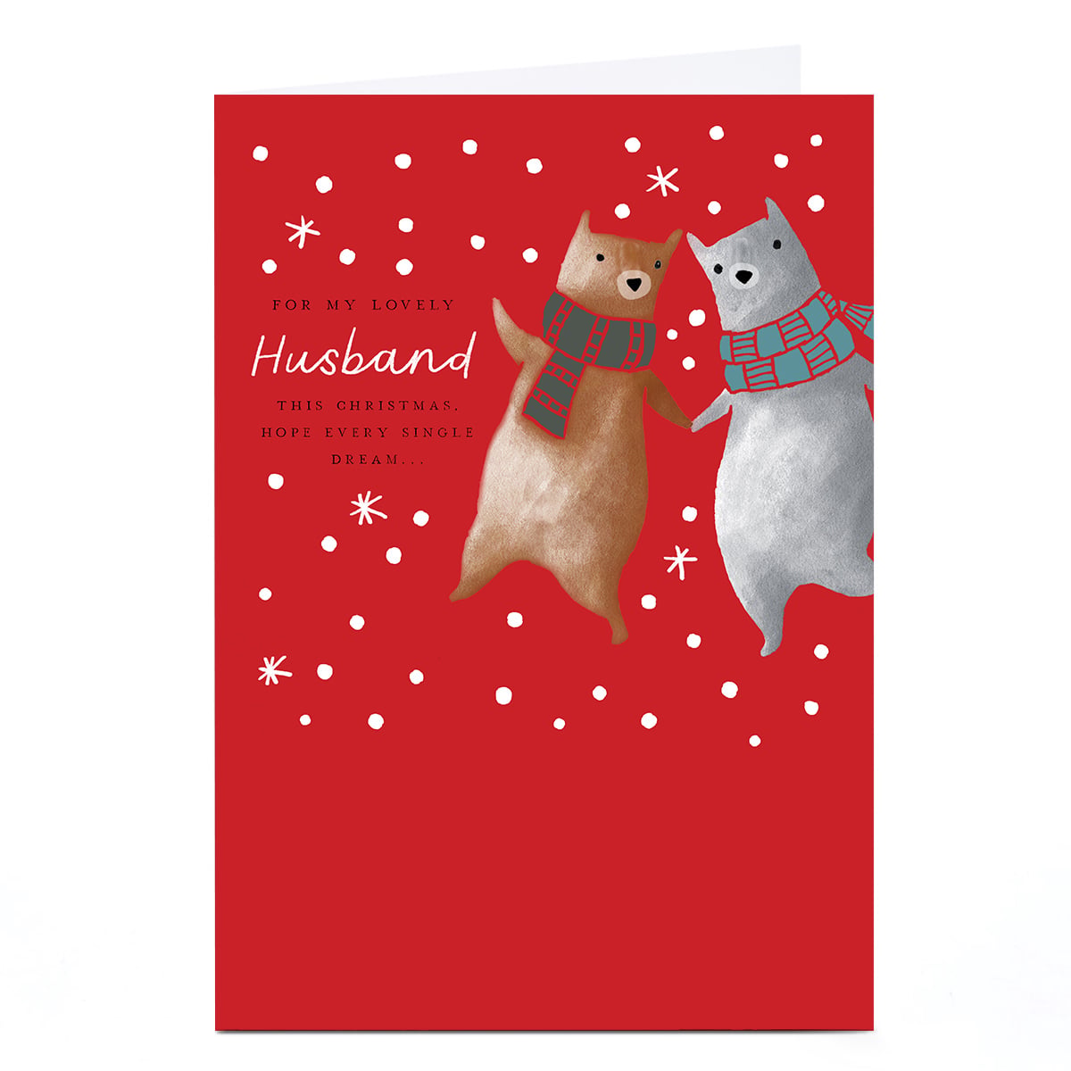 Christmas Card - Lovely Husband Dancing Bears