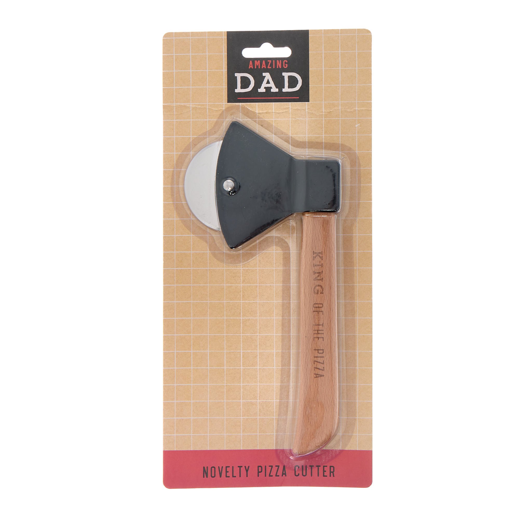 Dad King Of The Pizza Novelty Axe Pizza Cutter 