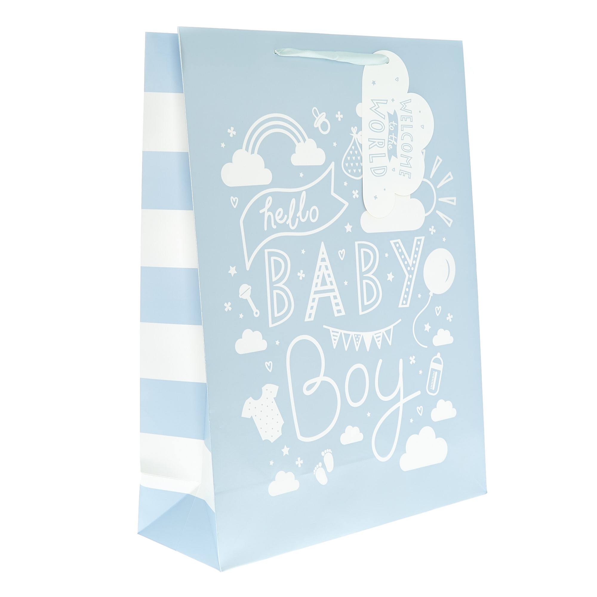 Extra Large Portrait Gift Bag - Hello Baby Boy