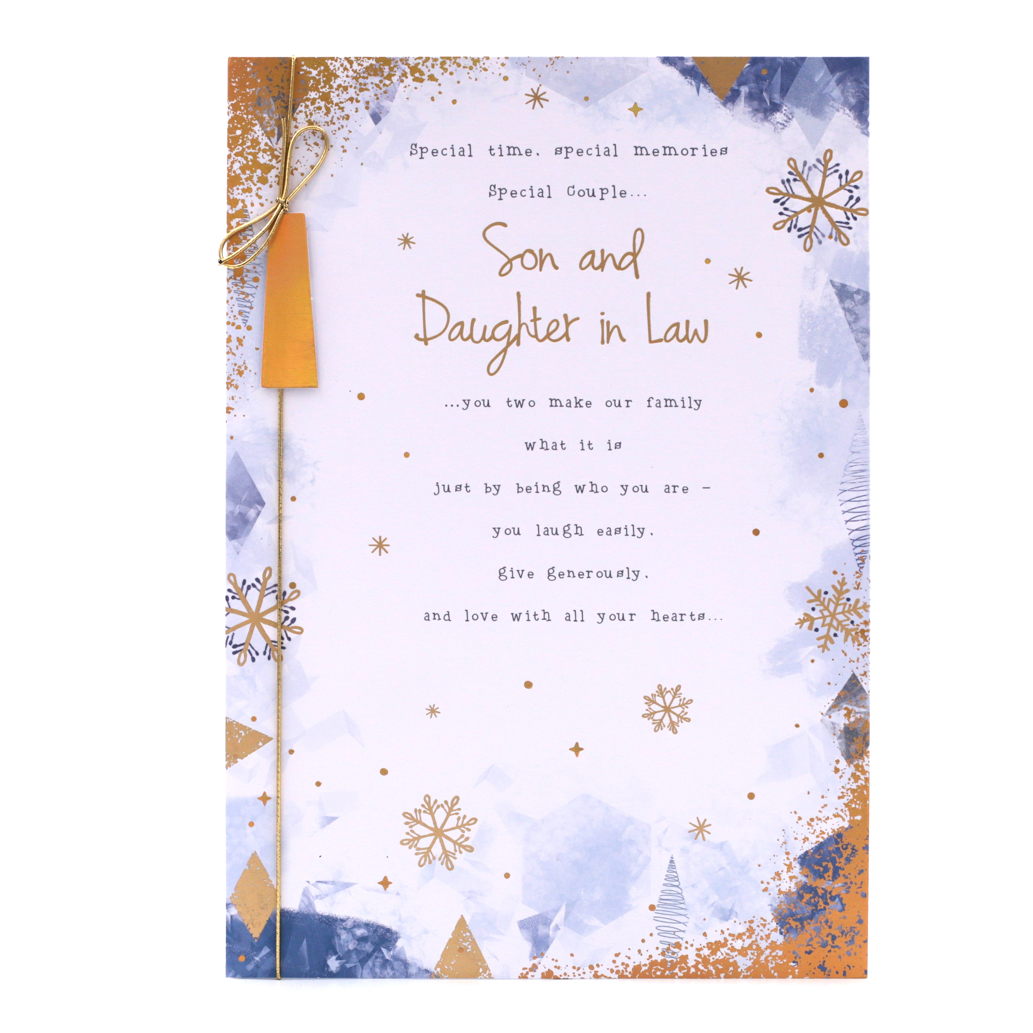 Christmas Card - Son And Daughter In Law, Classic Verse