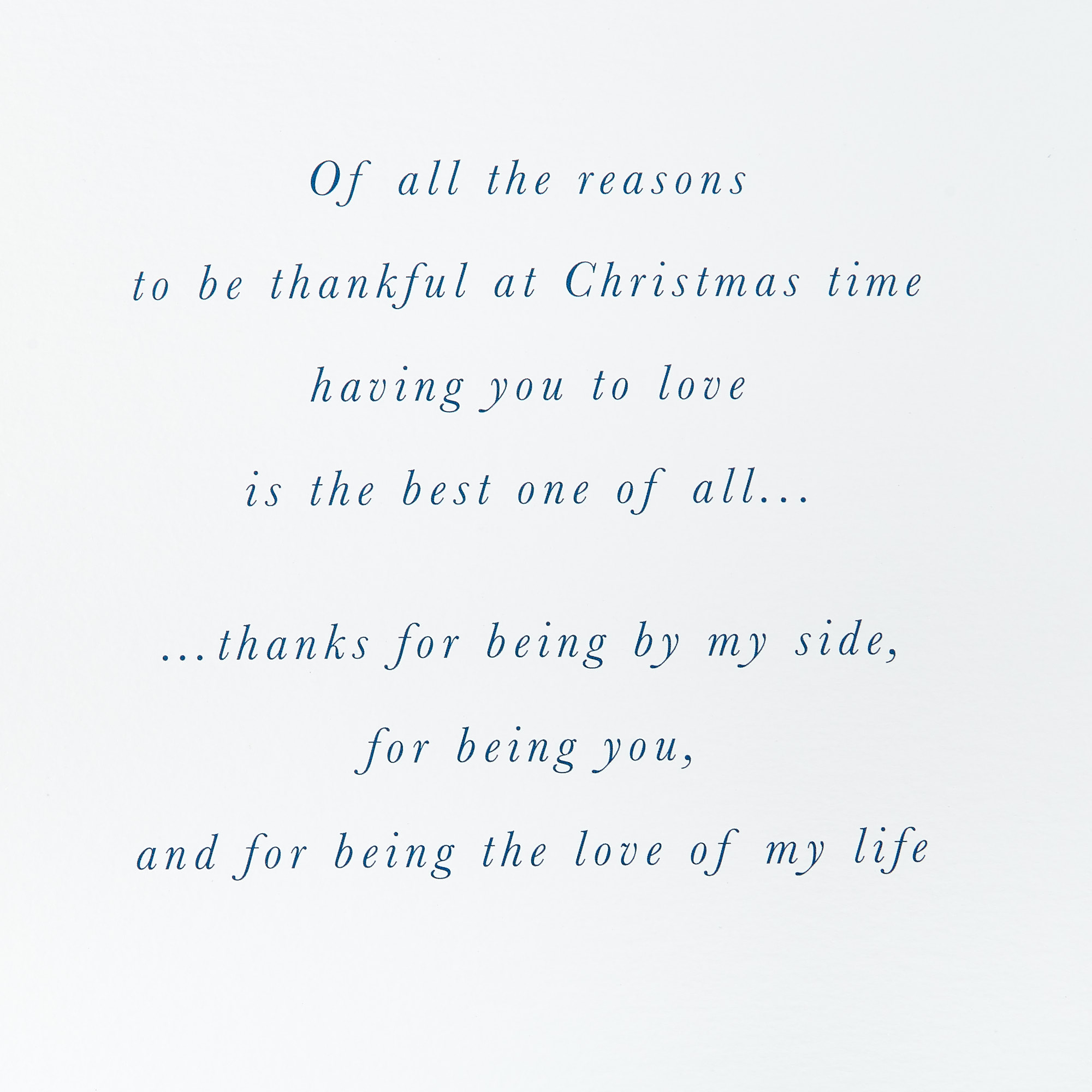 Christmas Card - Love Of My Life, Window And Tree