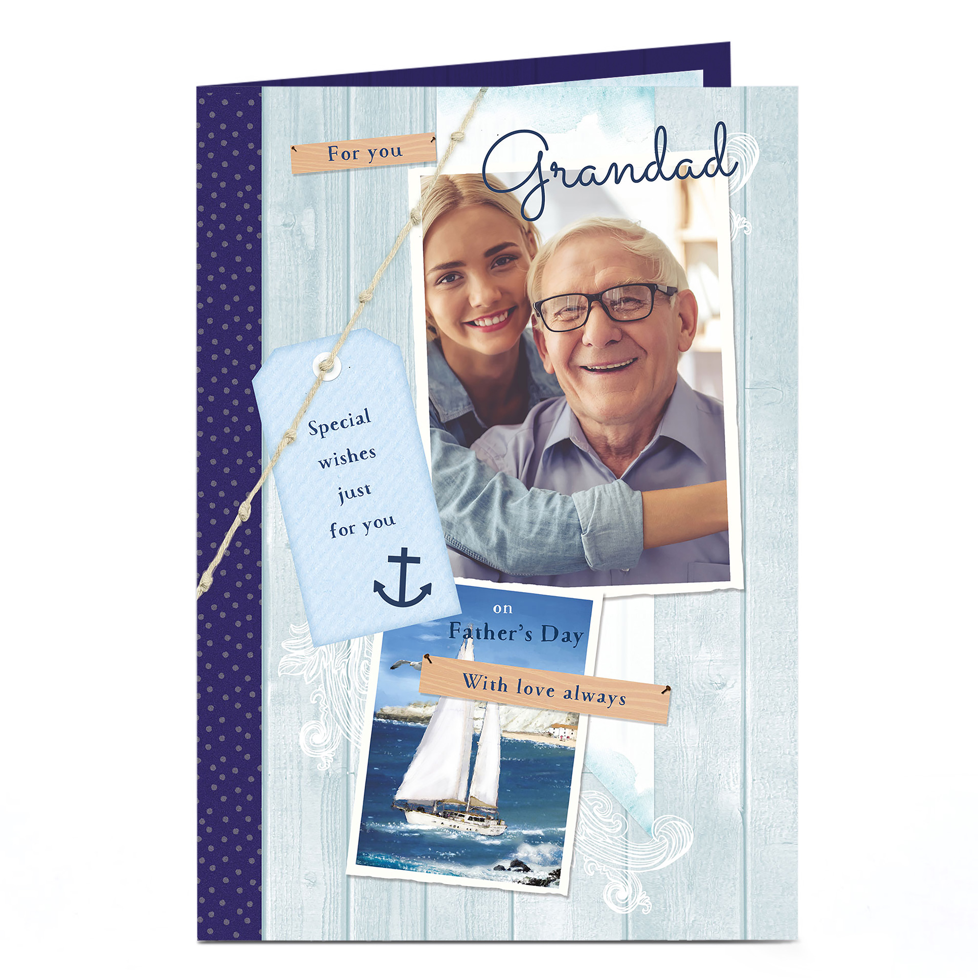 Photo Upload Father's Day Card - Sailing Special Wishes