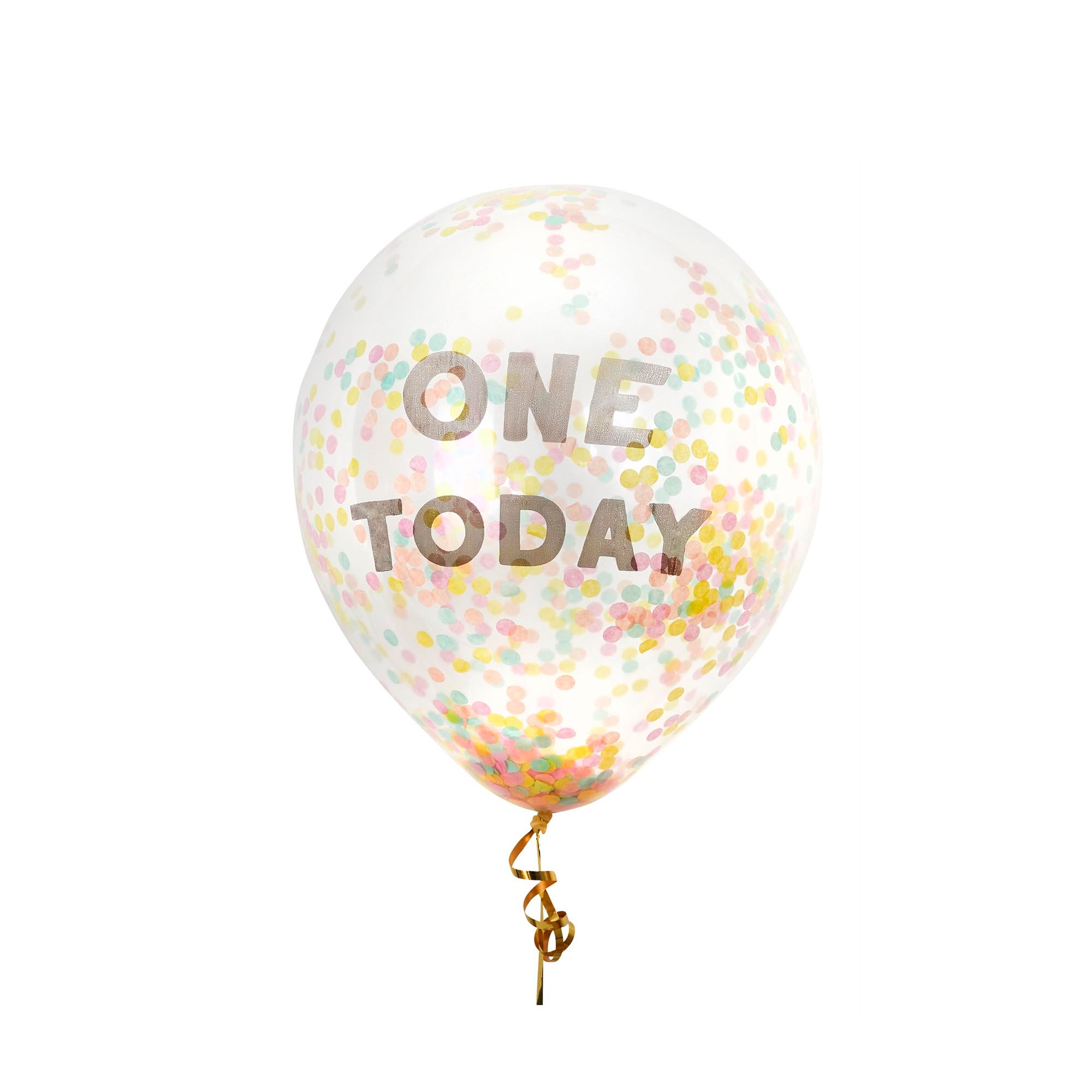 One Today Confetti 12-Inch Latex Balloons - Pack of 5