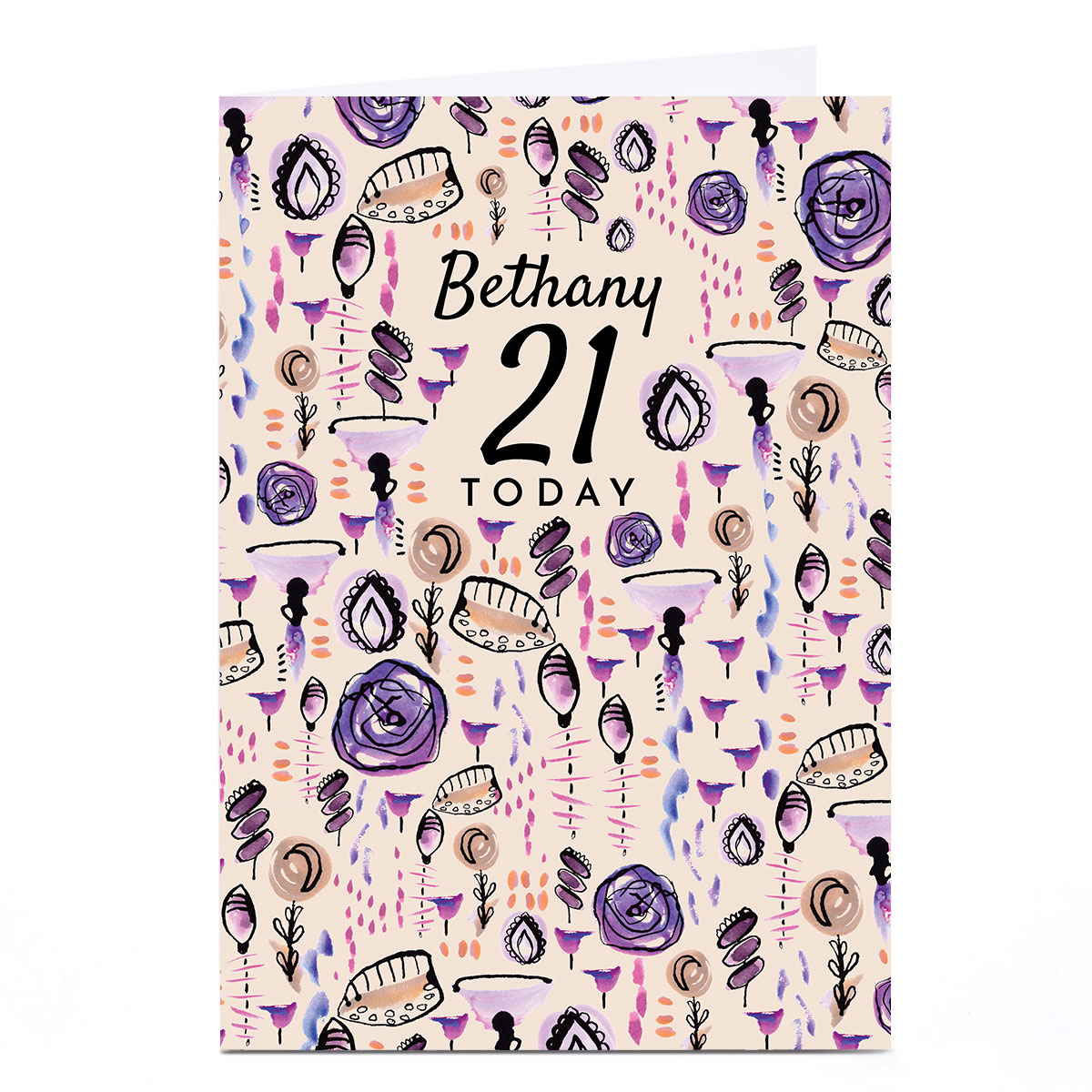 Personalised Rebecca Prinn 21st Birthday Card 