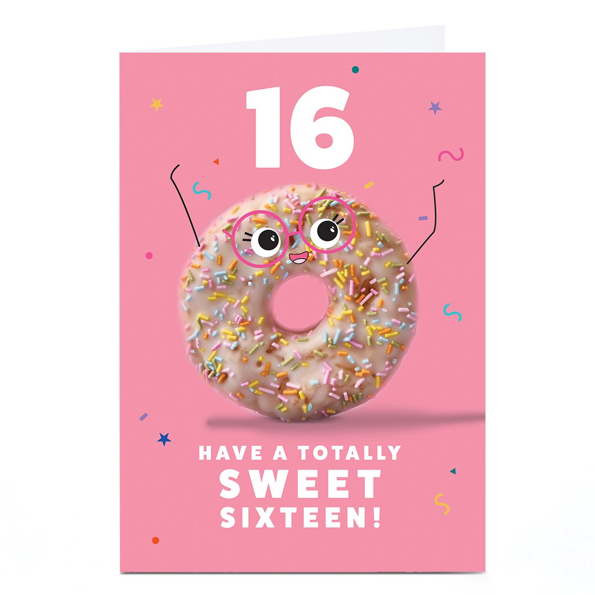 16th Birthday Card - Sweet Sixteen Donut