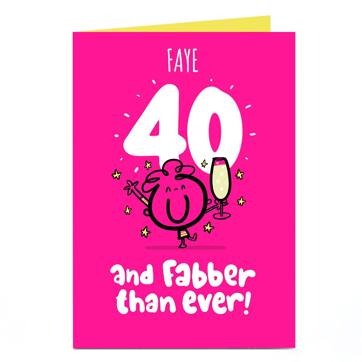 Personalised Fruitloops 40th Birthfay Card - Fabber Than Ever!