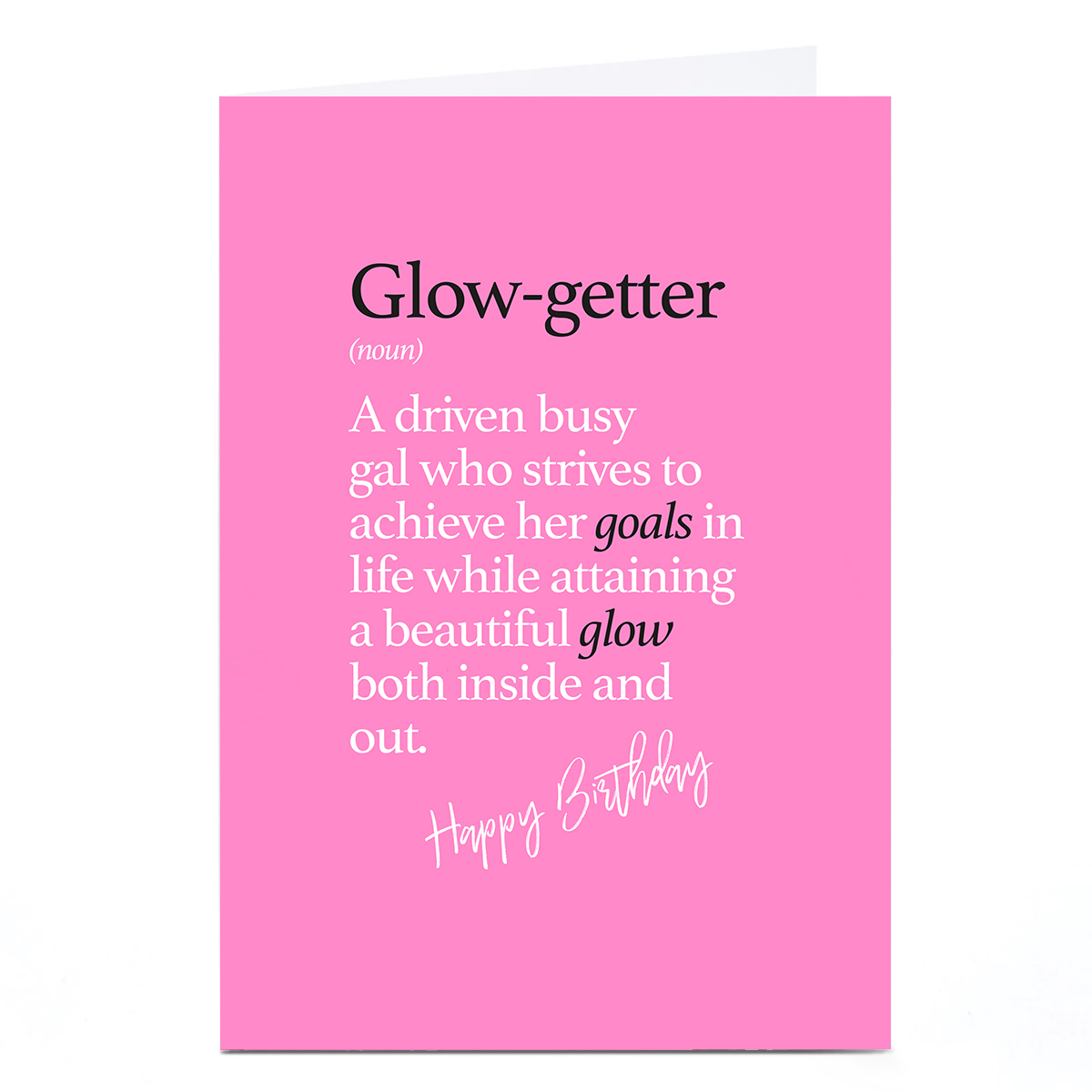 Personalised Punk Birthday Card - Glow-Getter