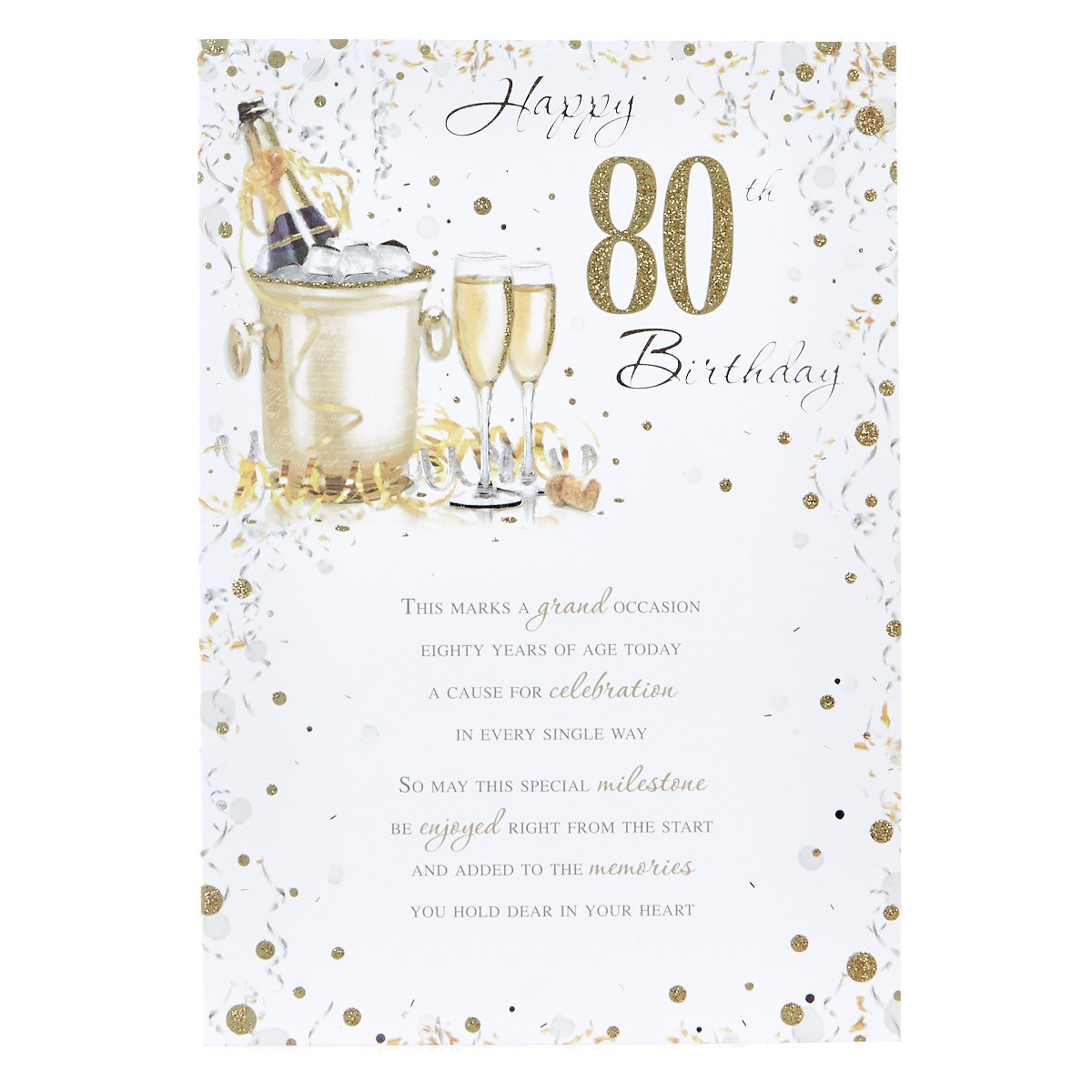 Buy 80th Birthday Card Champagne on Ice for GBP 0.99