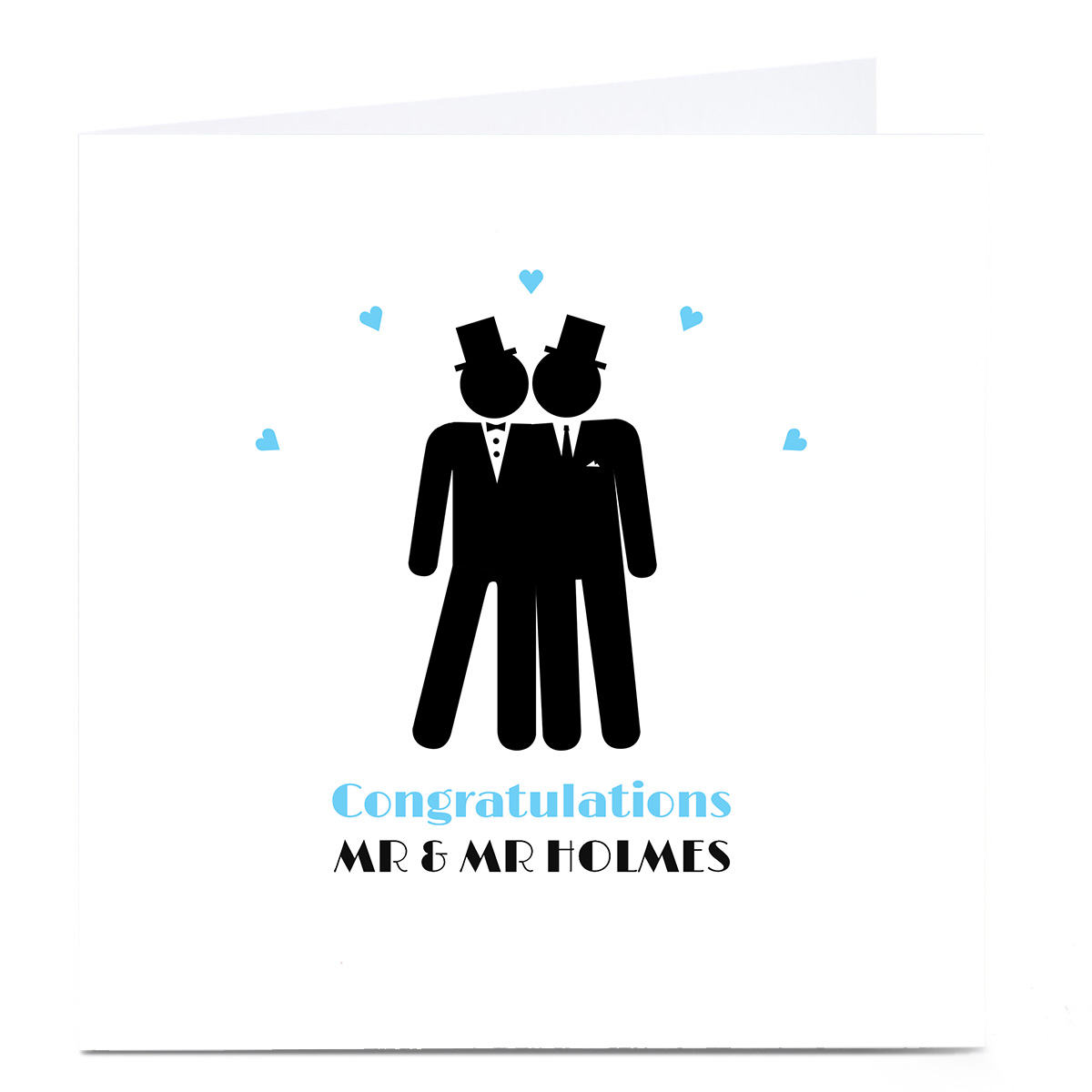 Personalised Wedding Card - Congratulations Mr & Mr