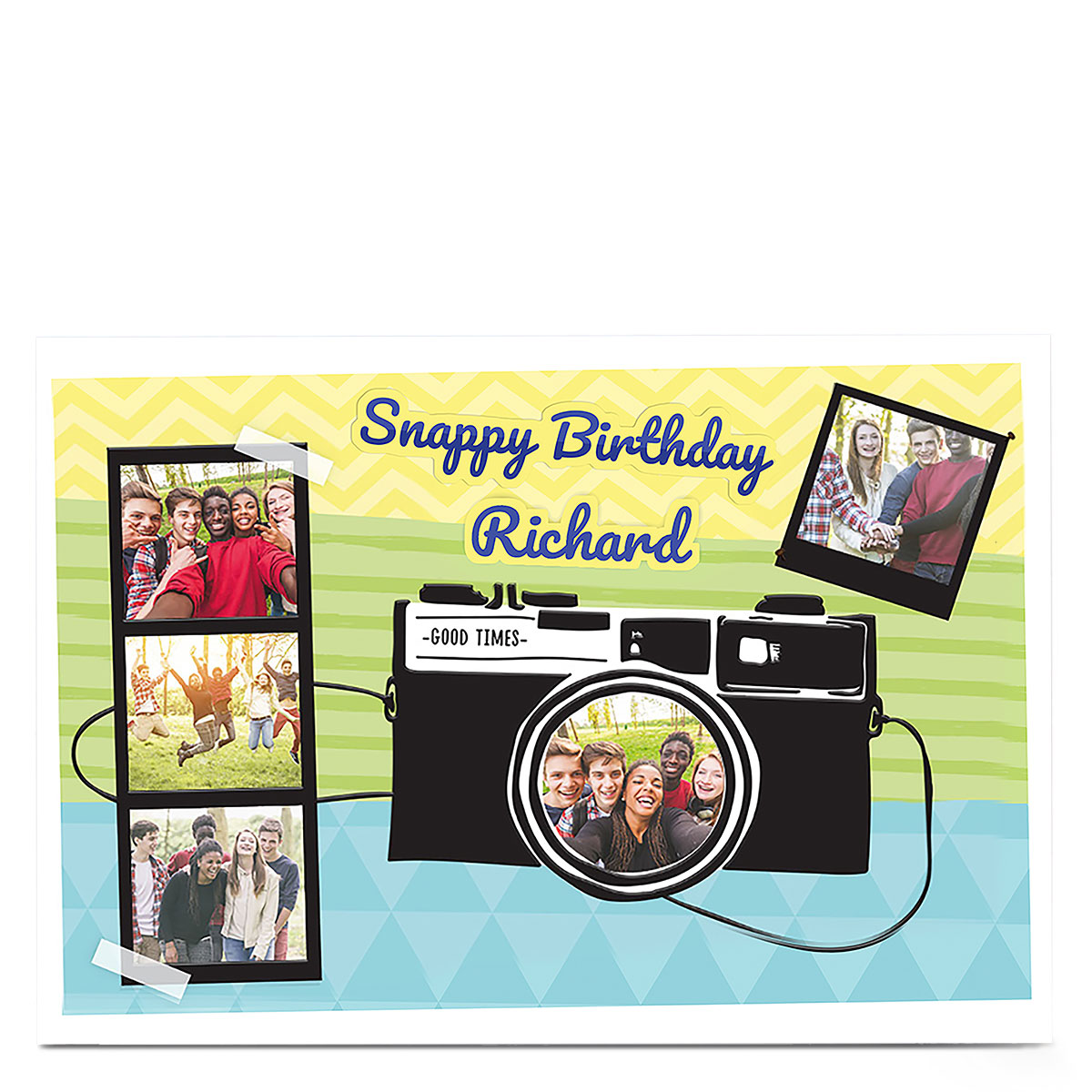 Multi Photo Birthday Card - Snappy Birthday