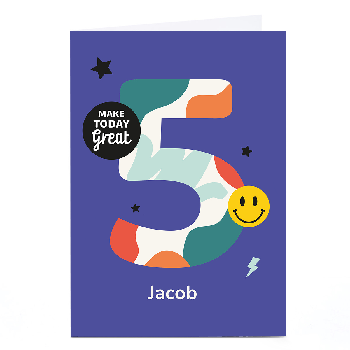 Personalised Frances Wilson 5th Birthday Card - Make Today Great