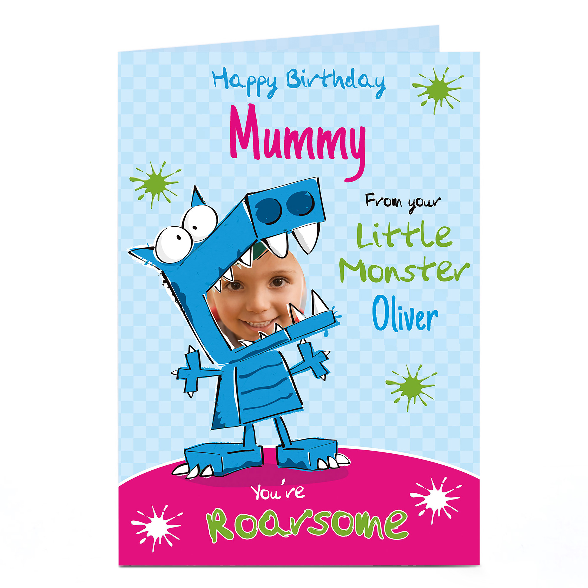 Photo Birthday Card - From your Little Monster