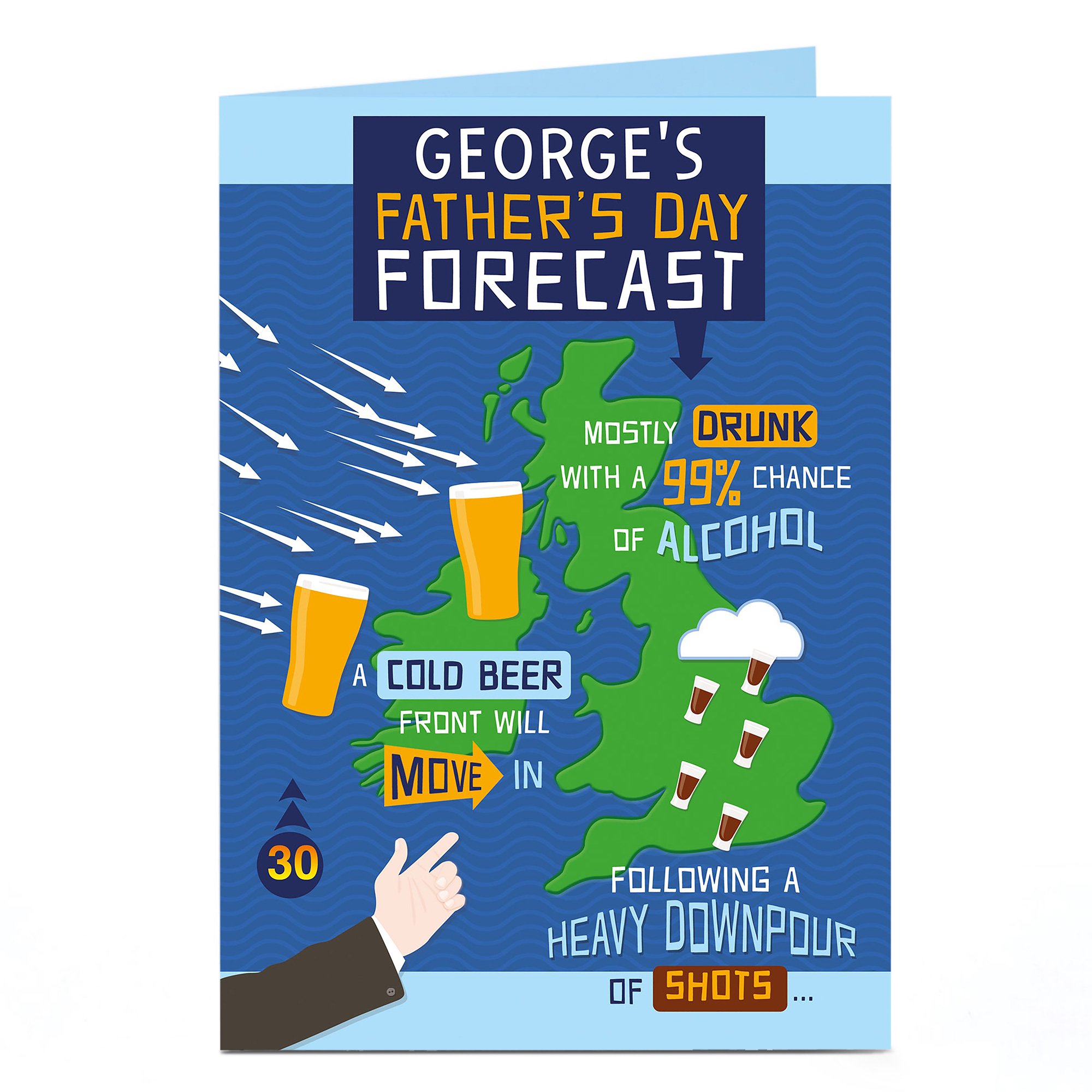 Personalised Father's Day Card - Forecast