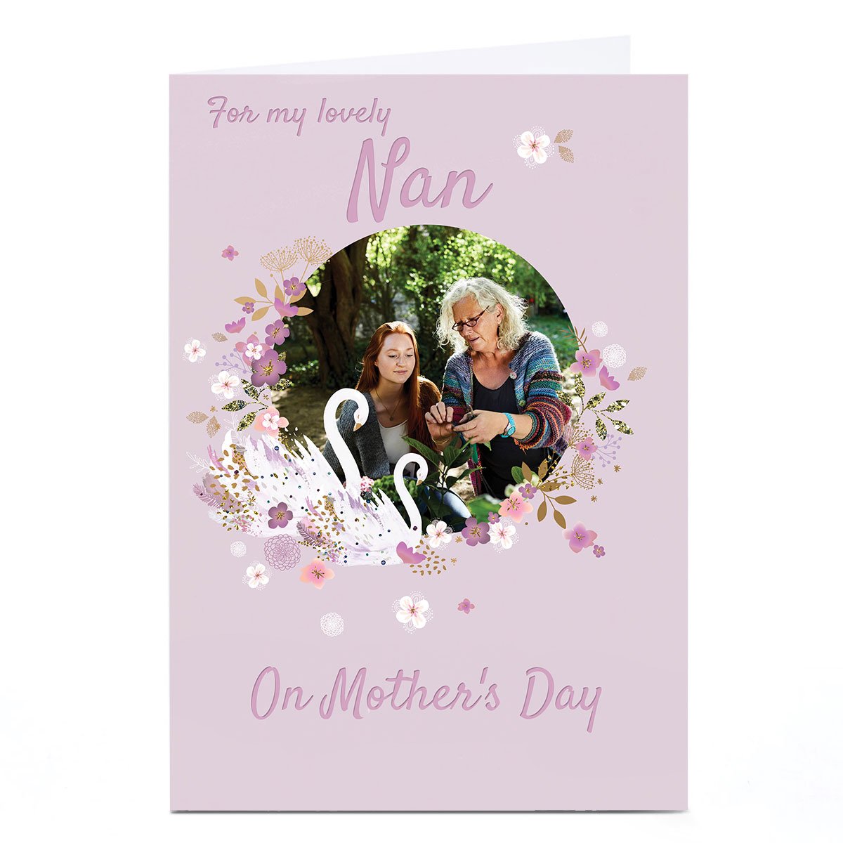 Photo Kerry Spurling Mother's Day Card - Nan, Swans