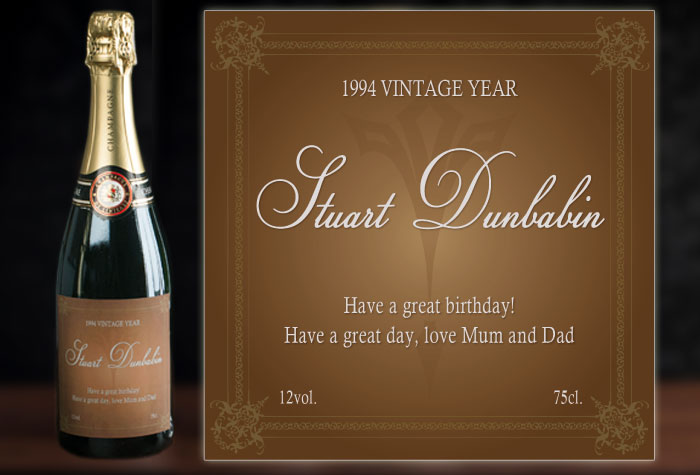 Luxury Personalised Vintage Their Year Champagne
