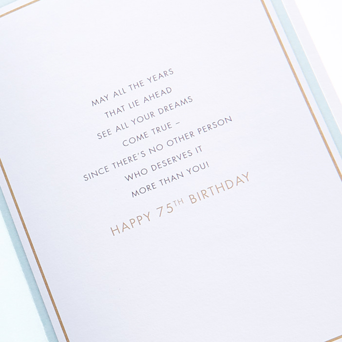 75th Birthday Card - Today Should Be Special