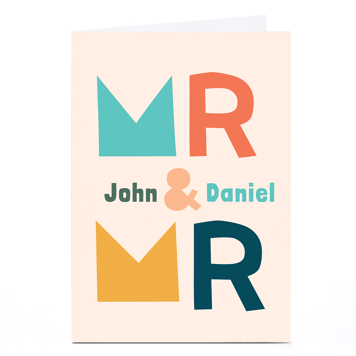 Personalised Hello Munki Wedding Card - Mr & Mr