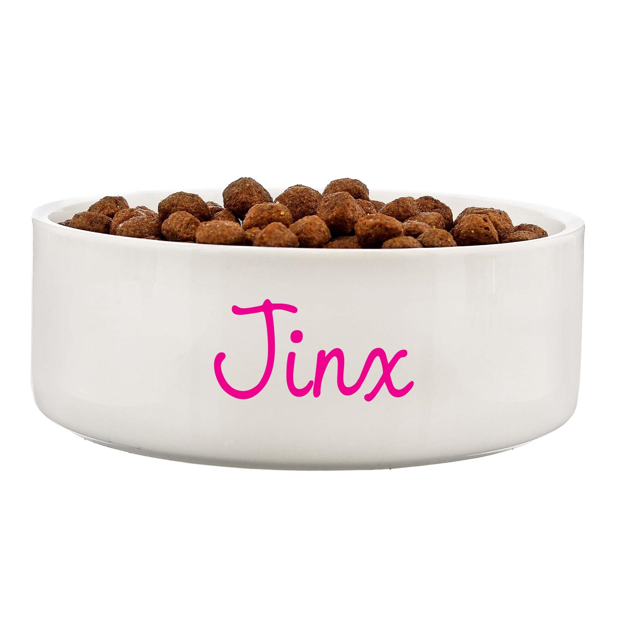 Personalised Pink Name 15cm Medium Pet Bowl
