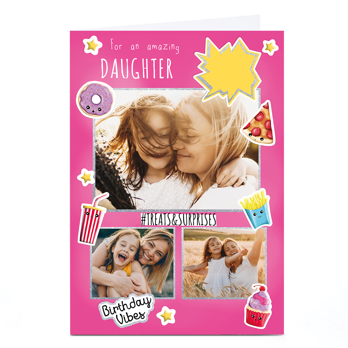 Photo Birthday Card - Hashtag Treats & Surprises