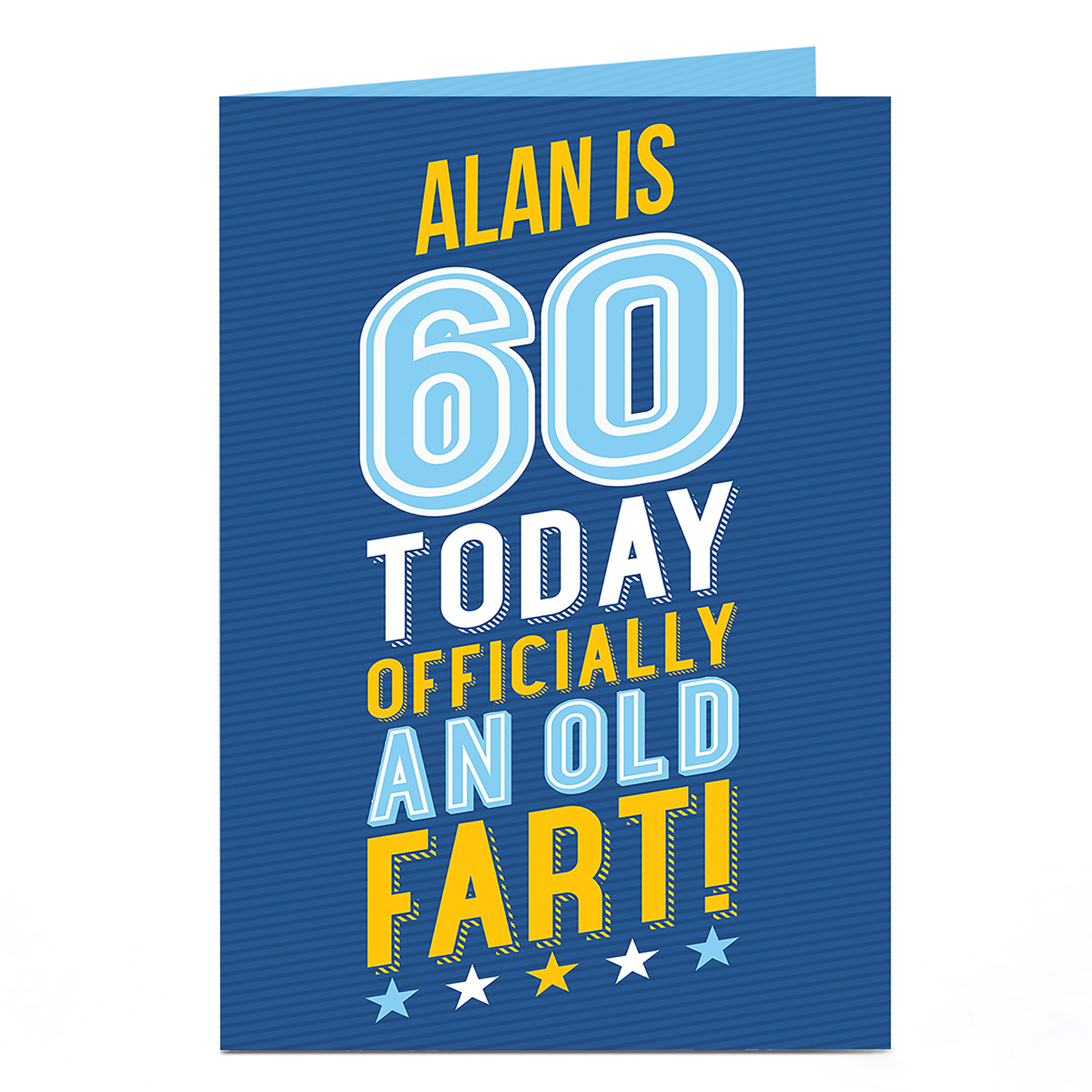 Personalised 60th Birthday Card - Officially An Old Fart