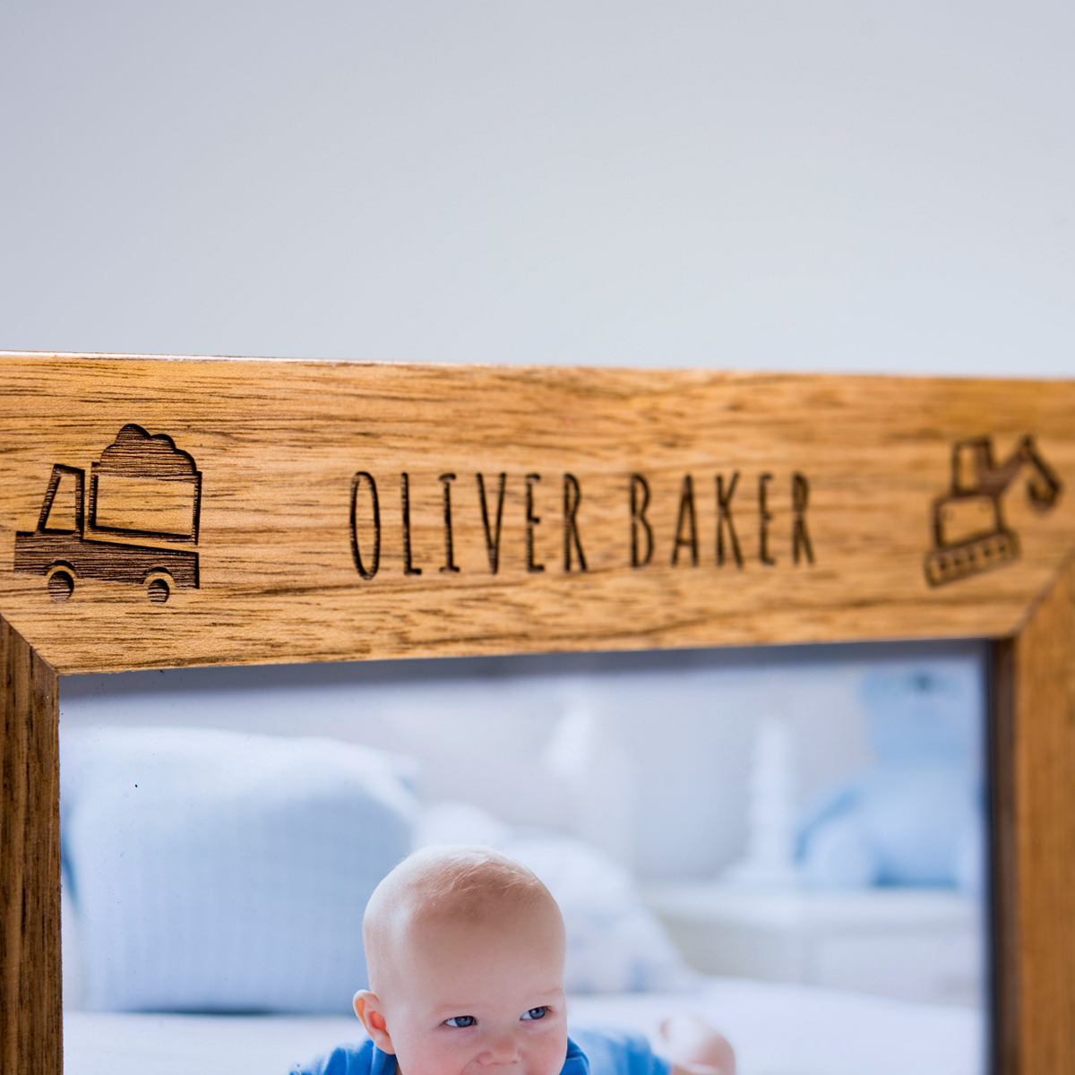 Personalised Engraved Wooden Photo Frame - Vehicles