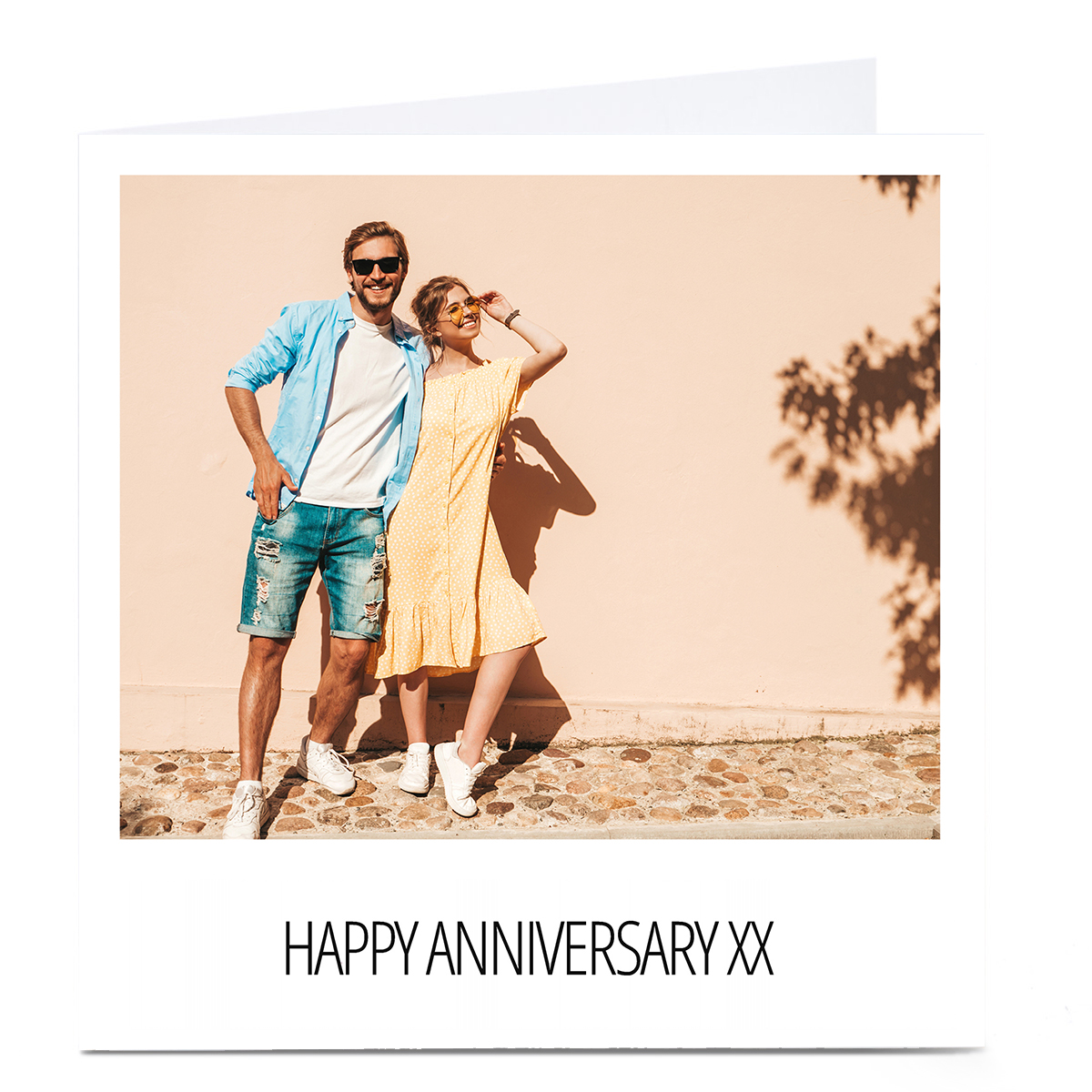 Photo Anniversary Card - 1 Photo Any Message Square