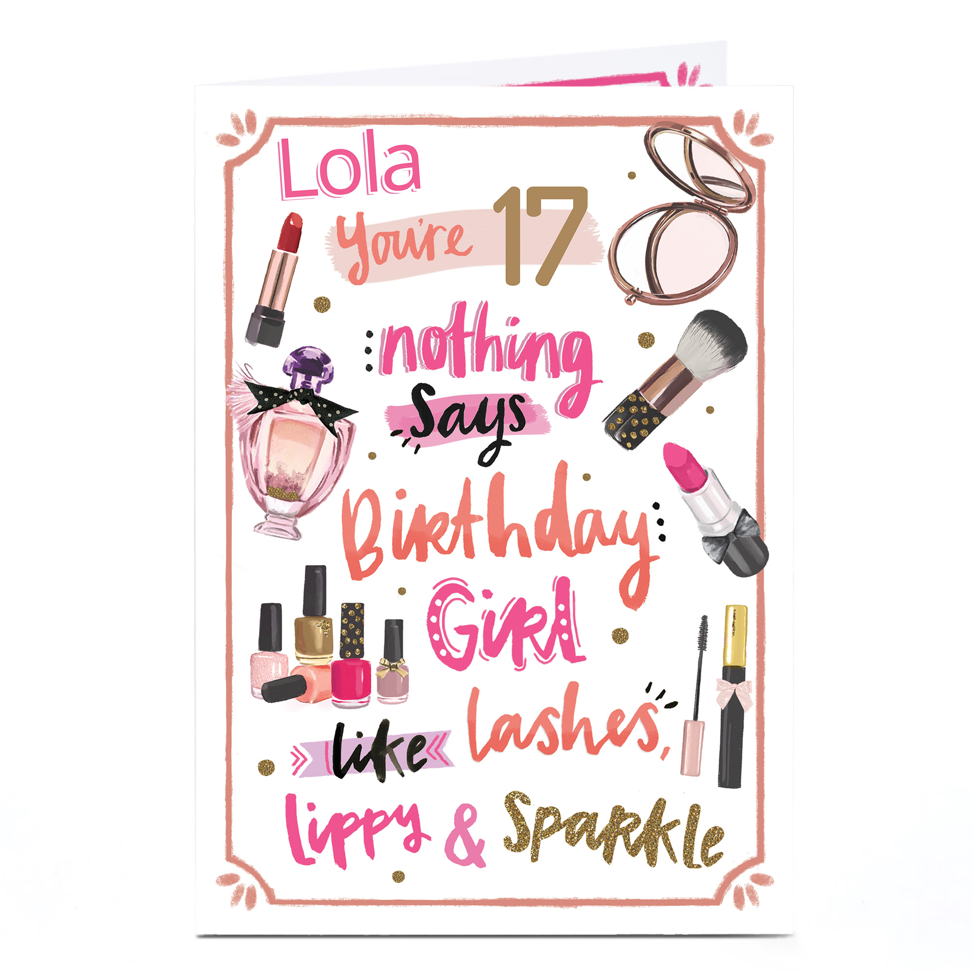 Personalised Birthday Card - Girly Birthday Girl