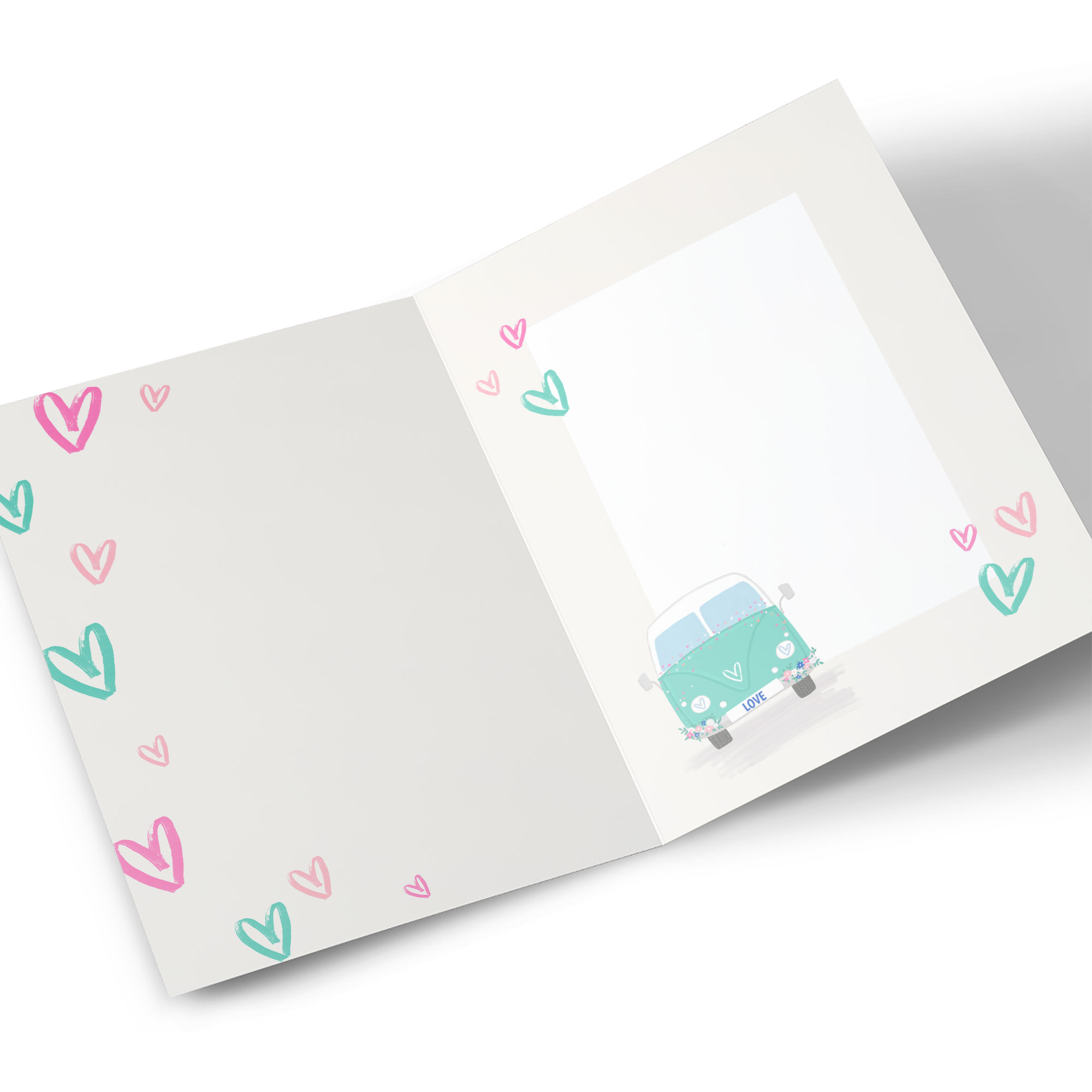 Personalised Wedding Card - Loved Up Camper Van