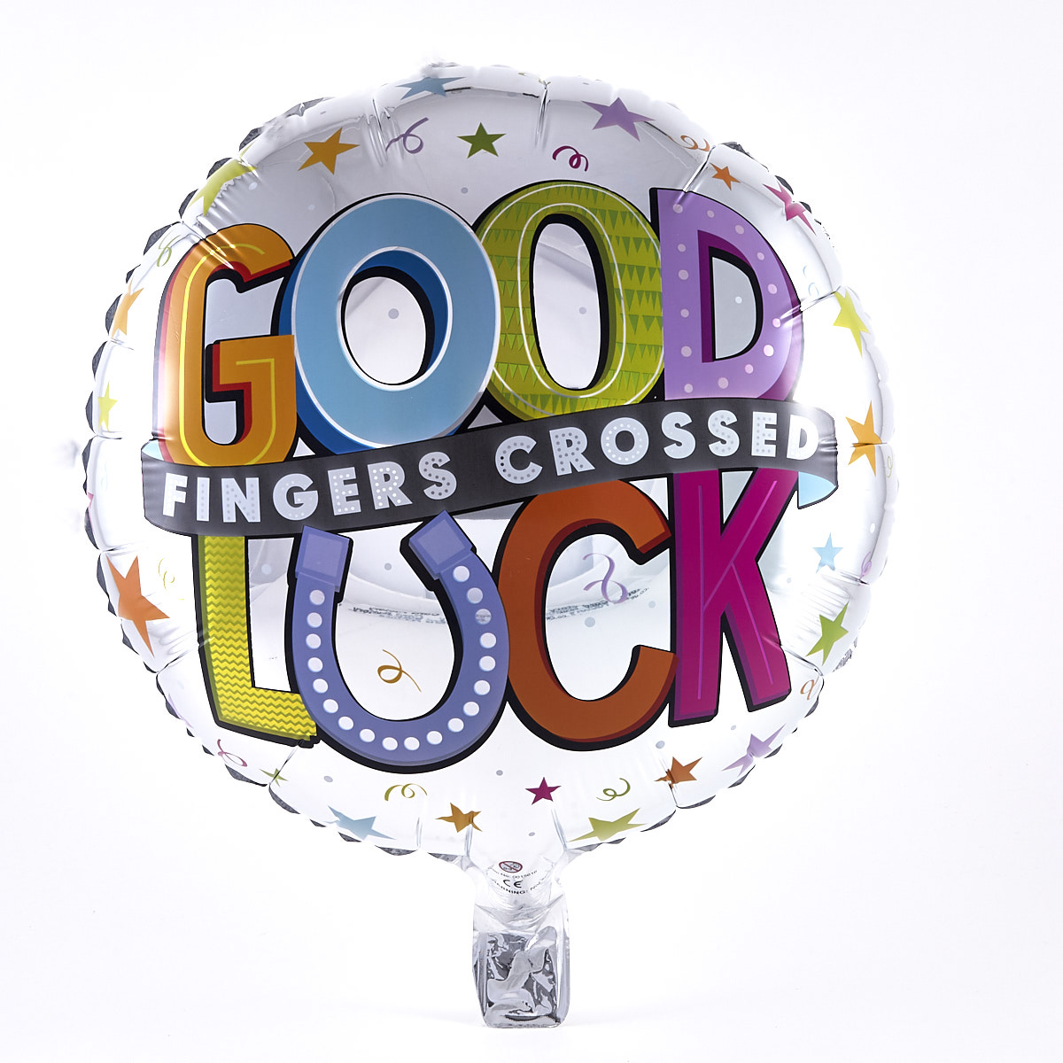 Good Luck Fingers Crossed Foil Helium Balloon 