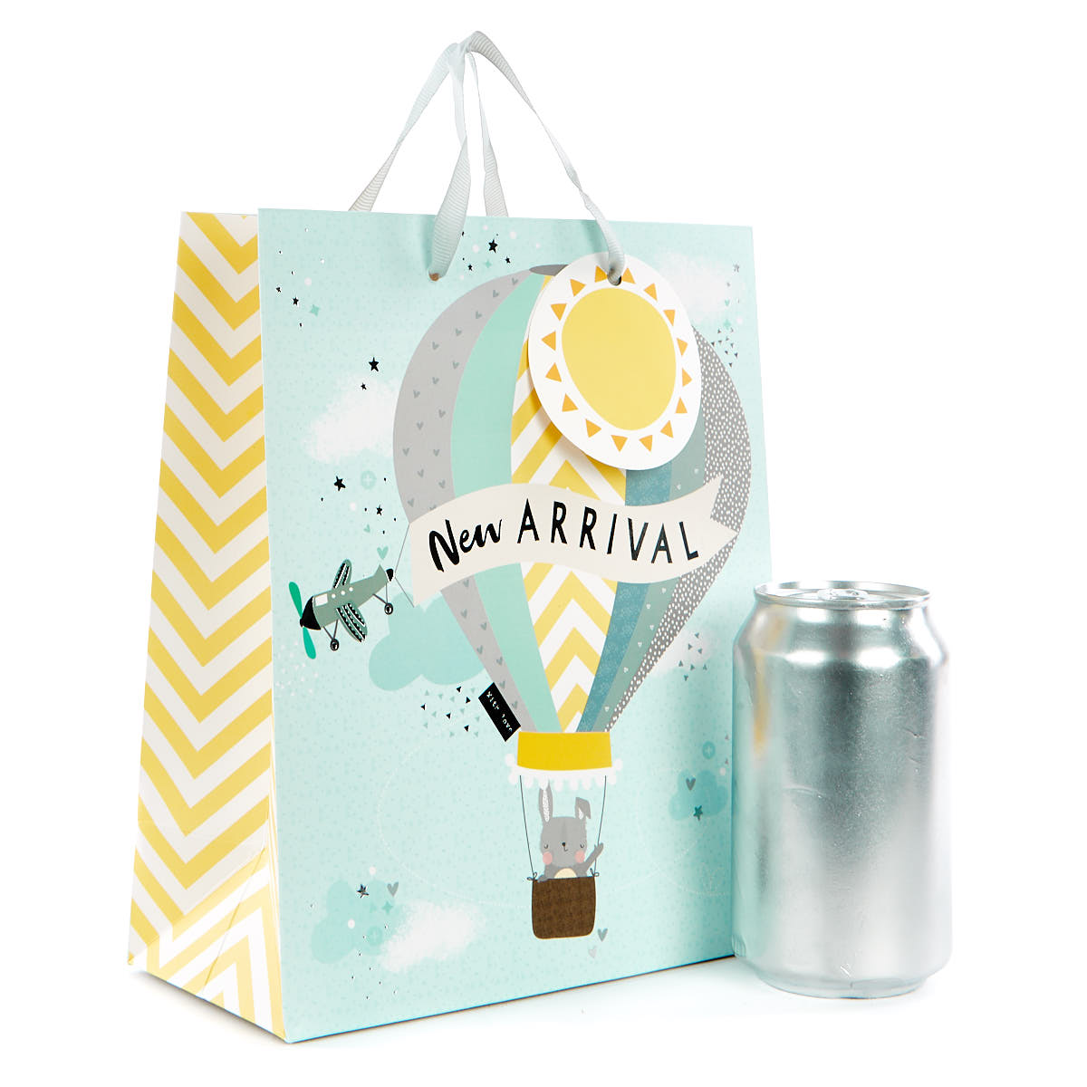 Medium Portrait Blue And Yellow Gift Bag - New Arrival