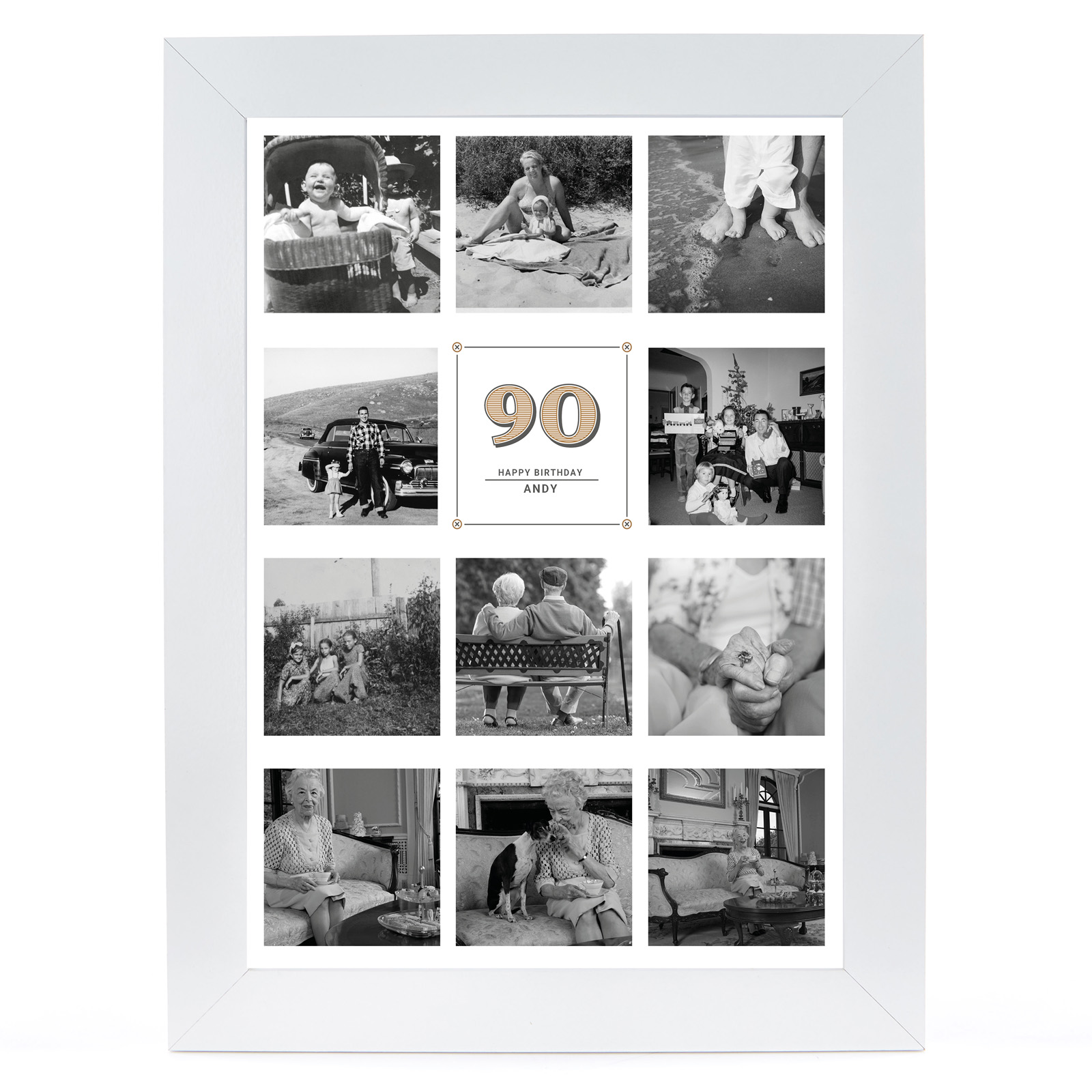 Personalised Milestone Age Photo Print - Editable Age Collage Print