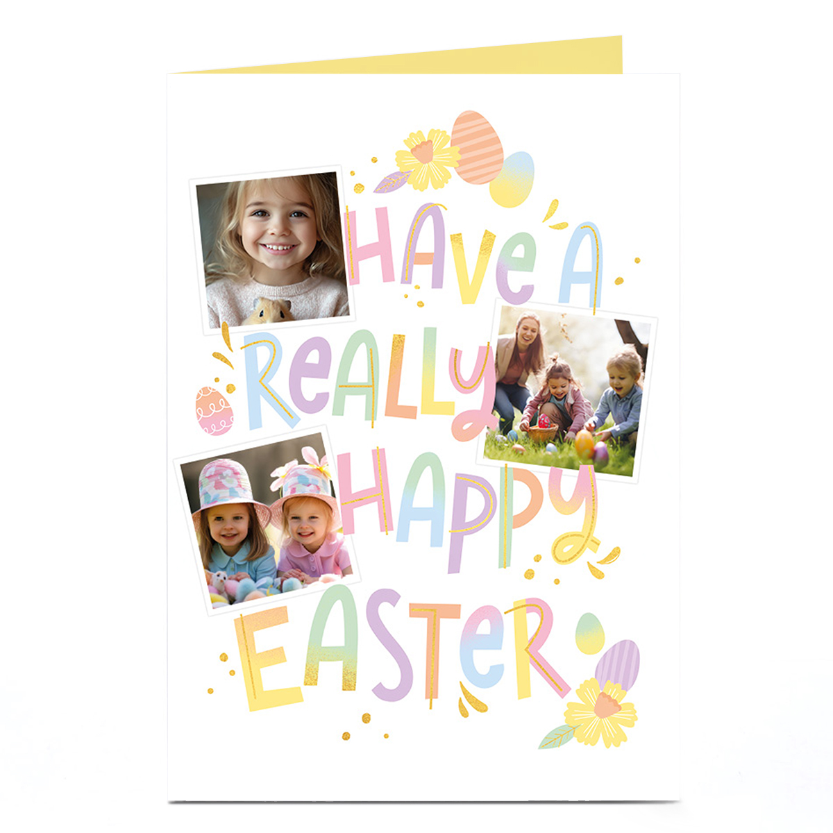 Photo Easter Card - Pastel Eggs Have A Really Happy Easter