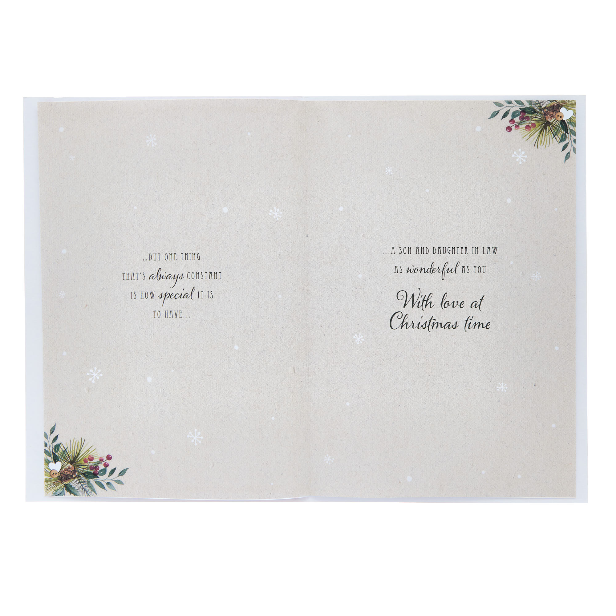 Son & Daughter in Law With Love Wreath Christmas Card