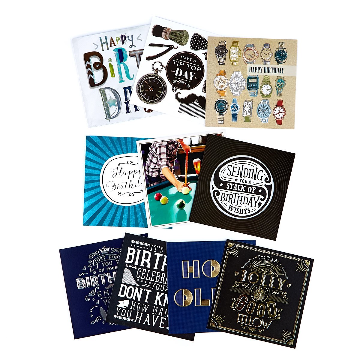 Assorted Birthday Cards Box Set Uk / Birthday Card 9 Pack Birthday