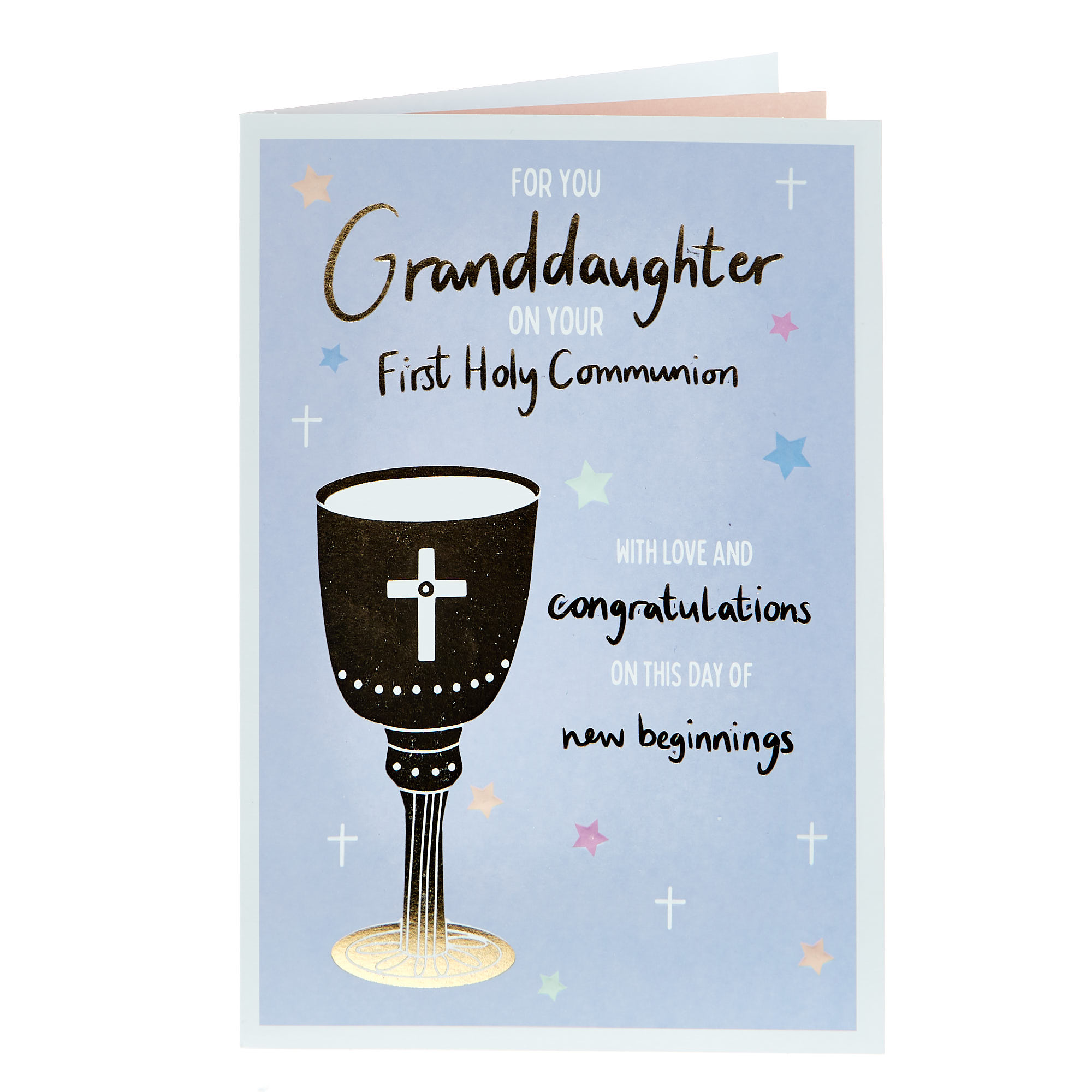 Communion Card - Granddaughter Love & Congratulations