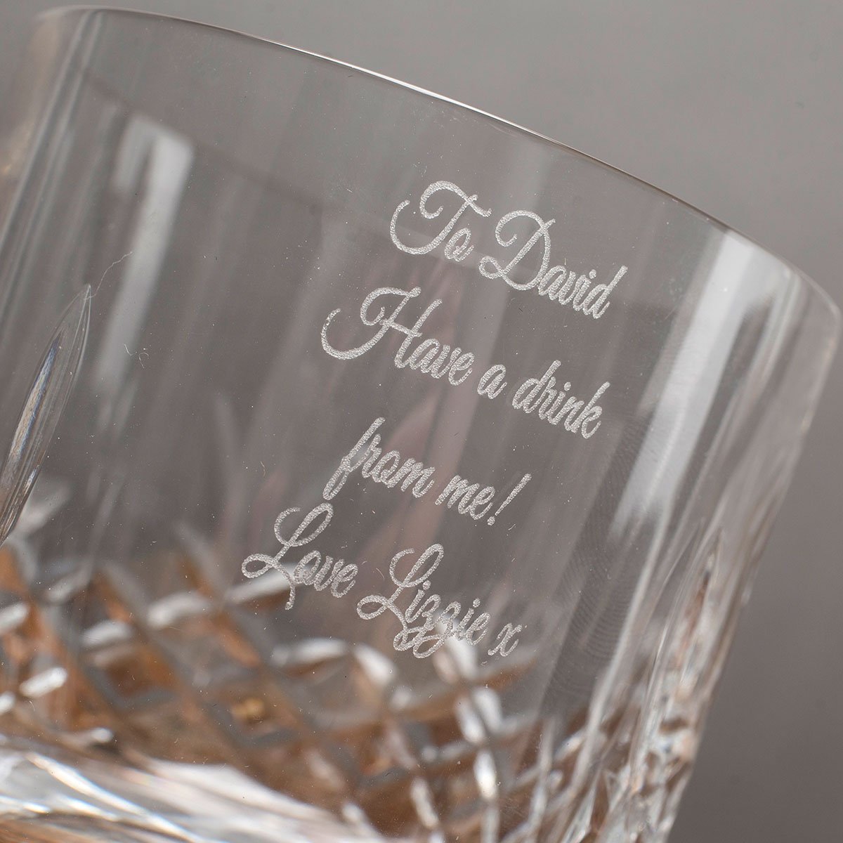 Engraved Crystal Tumbler and Vodka Gift Set