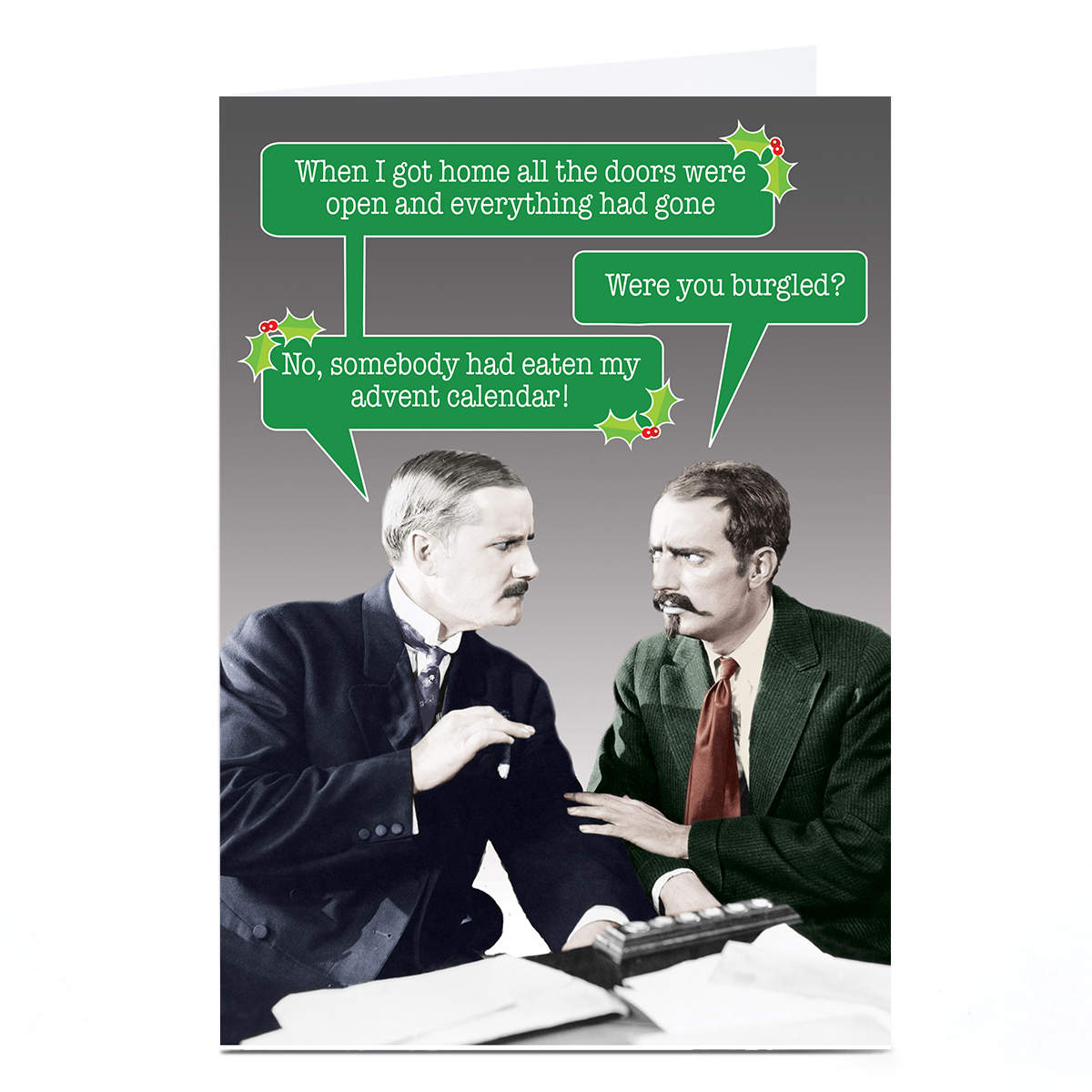 Personalised Quitting Hollywood Christmas Card - Burgled