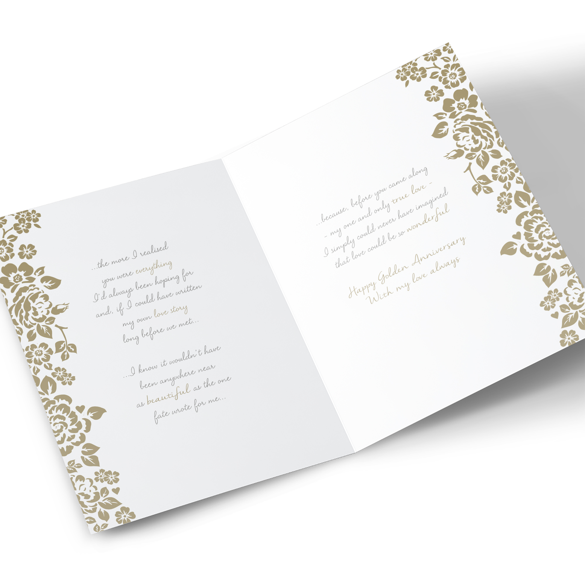 Golden Wedding Anniversary Card - Our Life Together