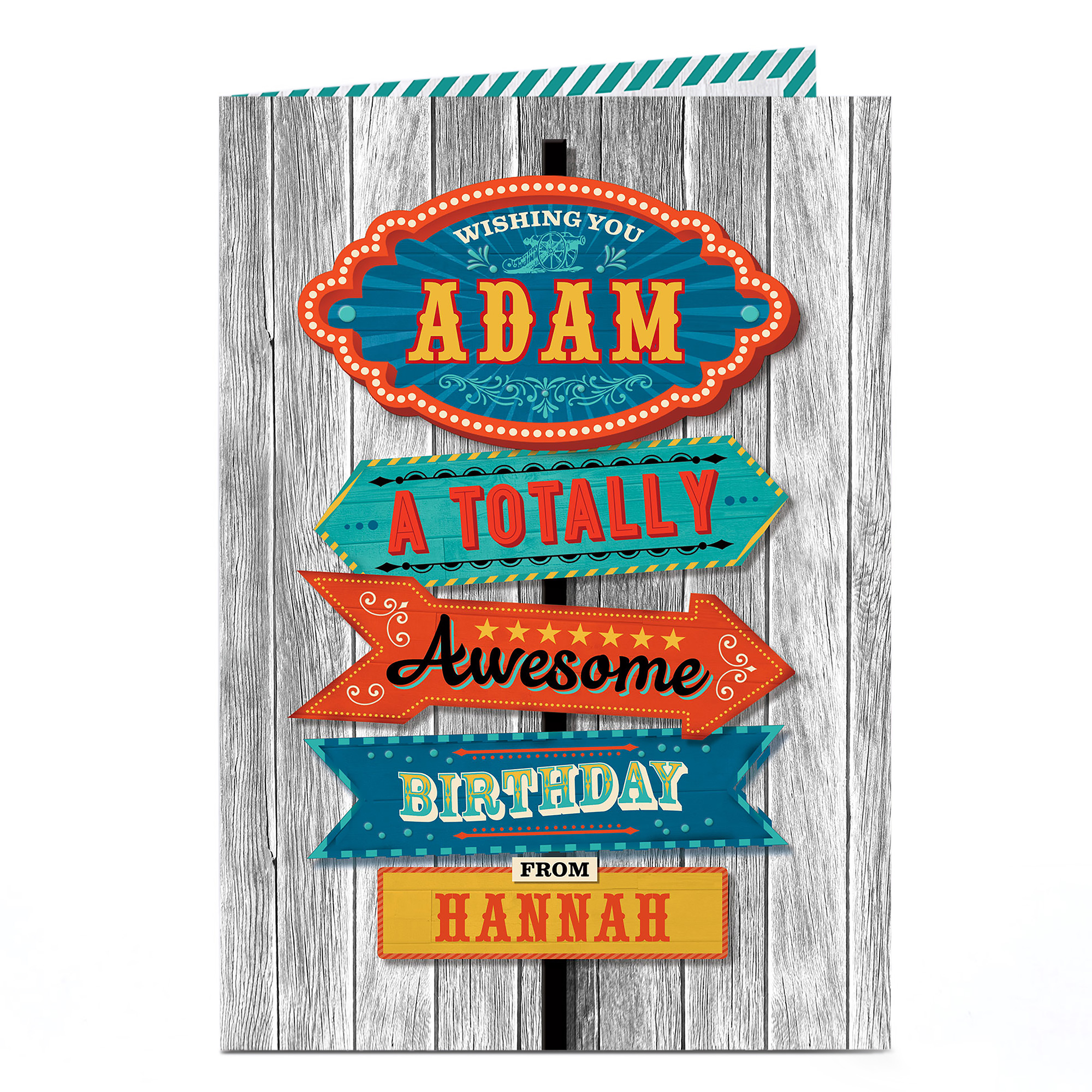 Personalised Birthday Card - Signpost