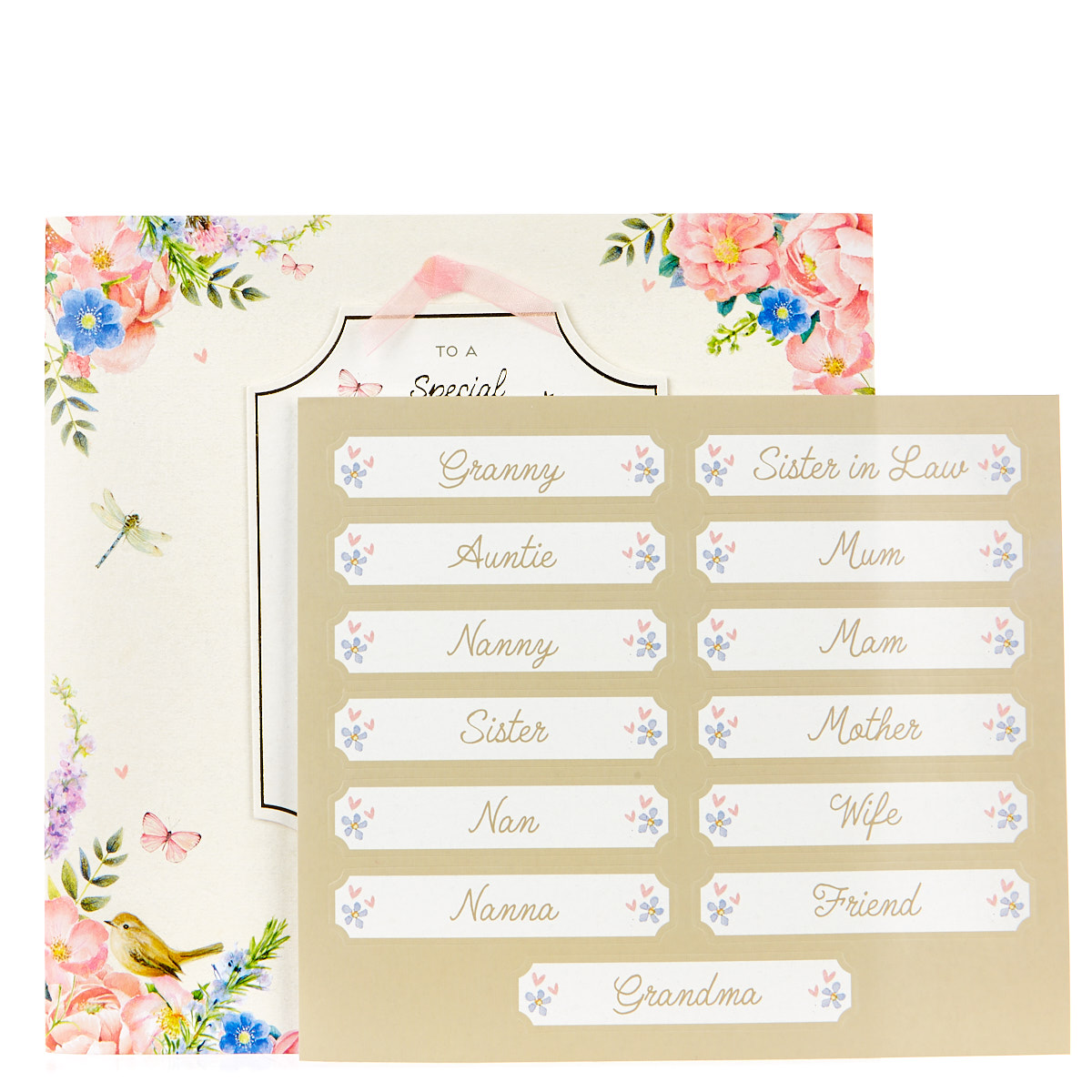 Exquisite Collection 80th Birthday Card - Any Female Recipient (Stickers Included) 