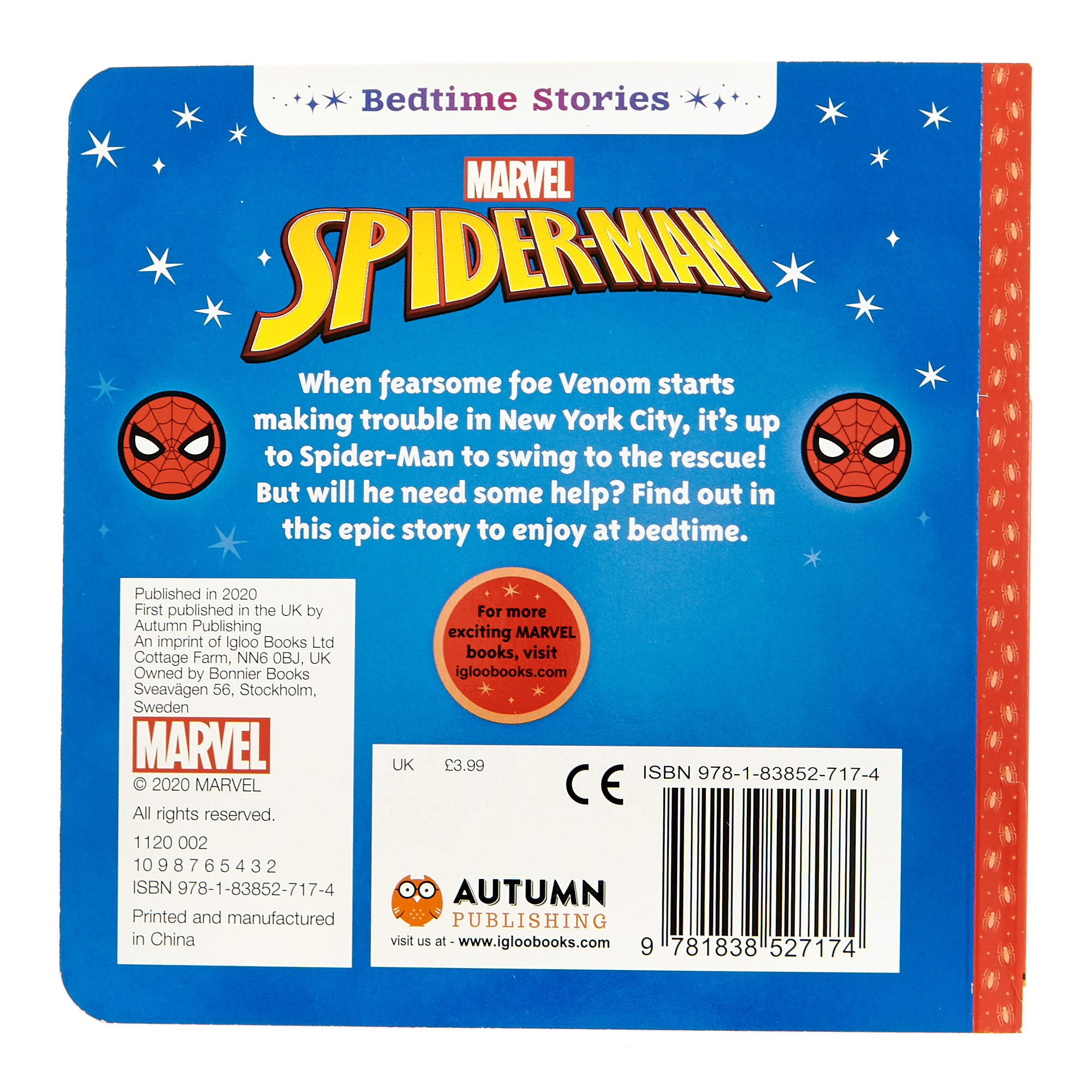 Disney Bedtime Stories - Marvel Spider-Man Book