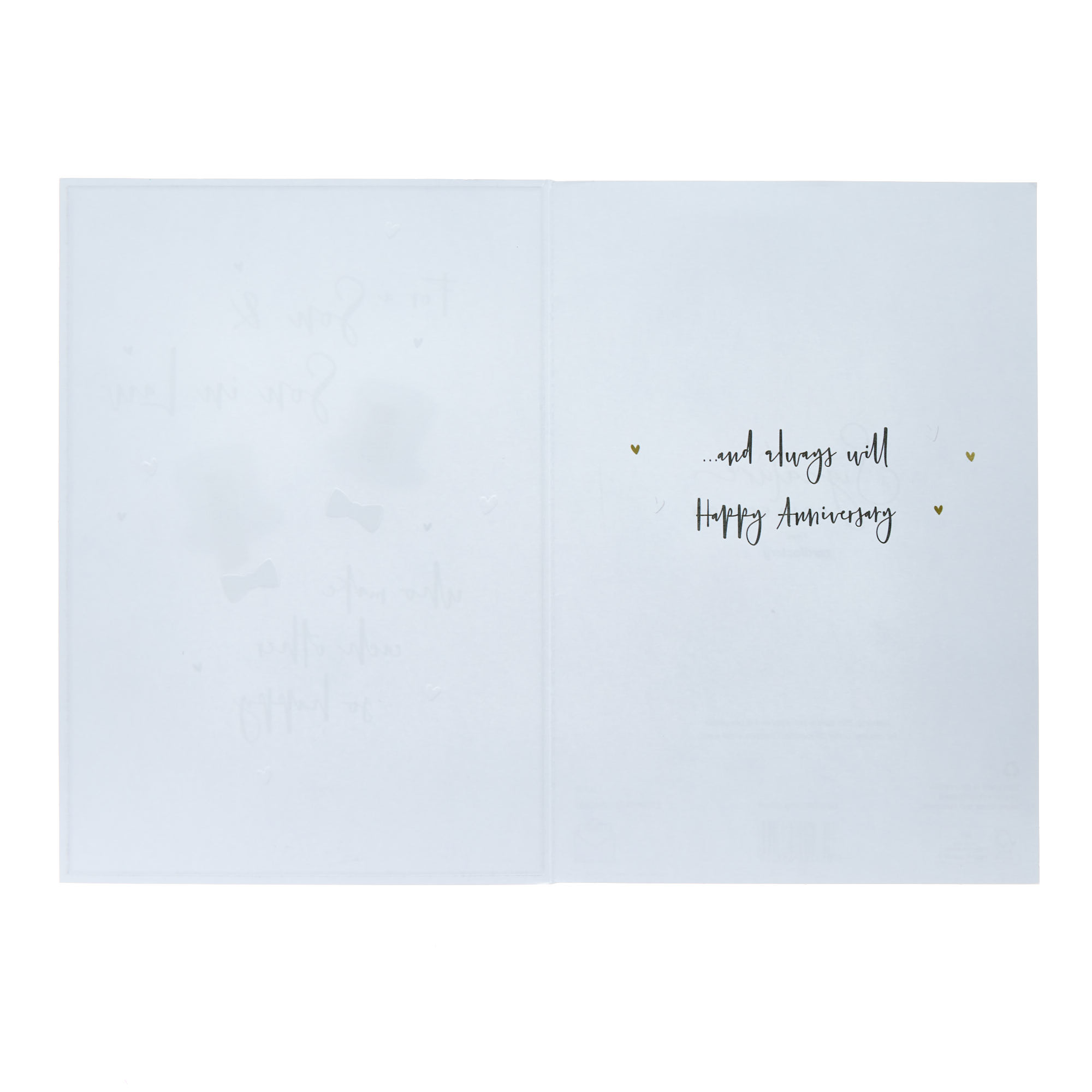Son & Son In Law Top Hats Wedding Anniversary Card