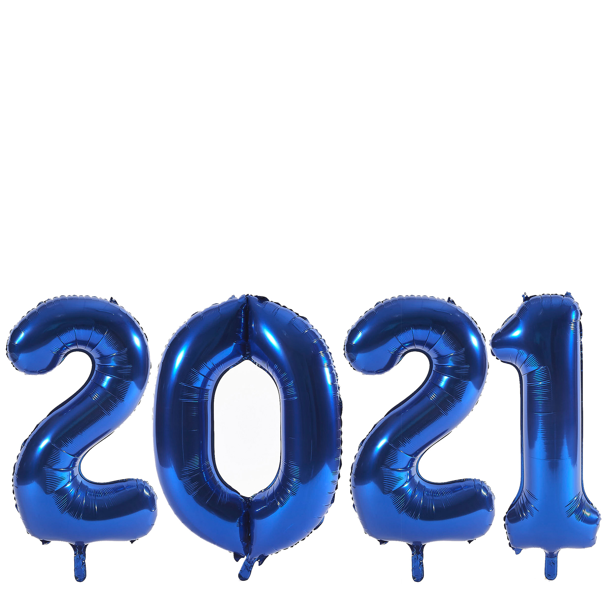 2021 Jumbo Blue Number Balloon Bundle