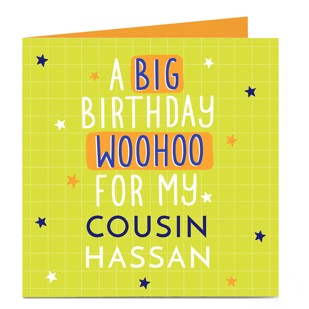 Personalised Birthday Card - Big Woohoo! Lime