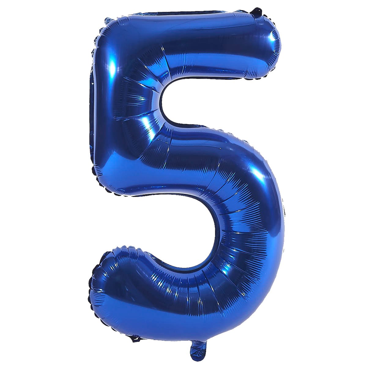 Age 50 Giant Foil Helium Numeral Balloons - Blue (deflated)