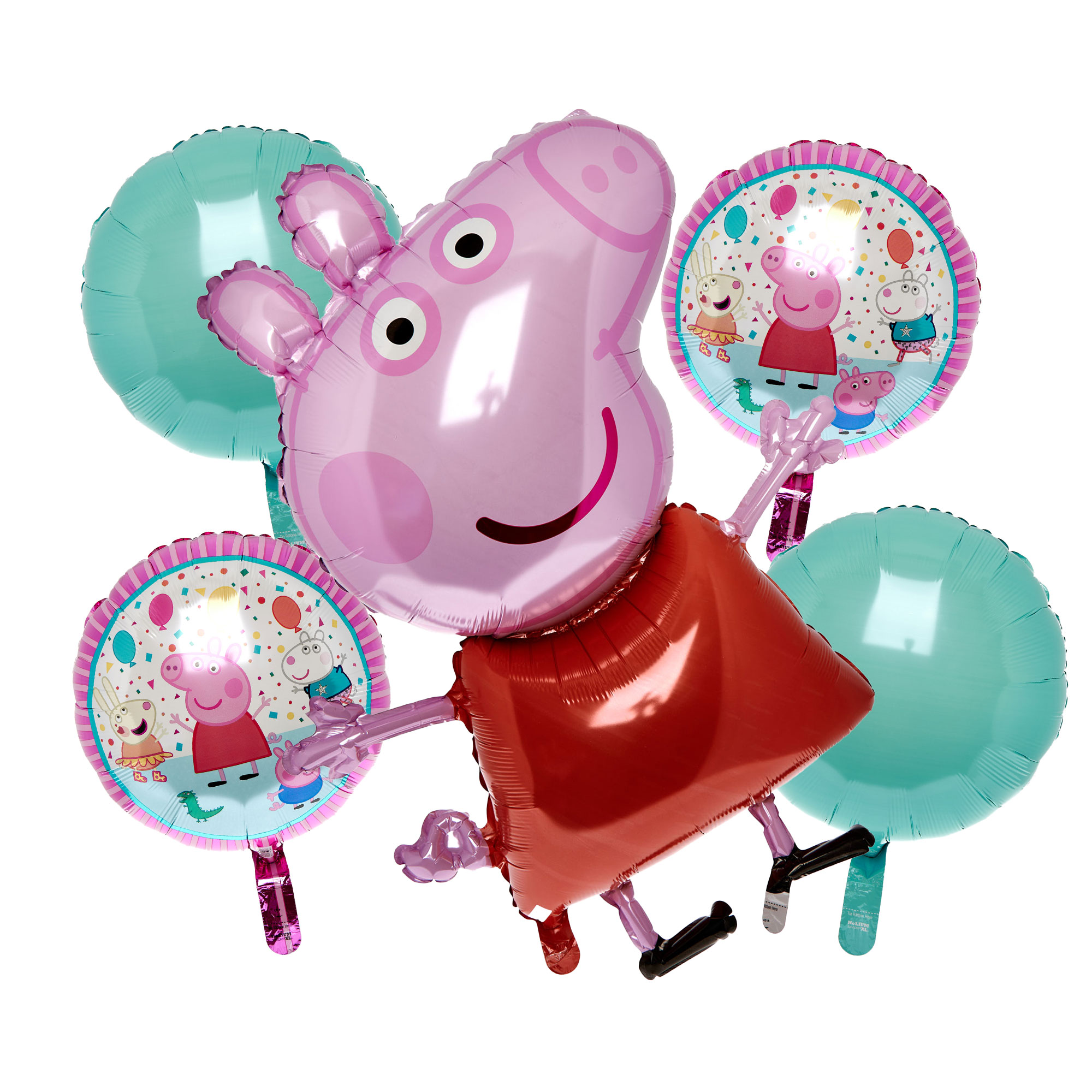 Peppa Pig Foil Balloon Bouquet (Deflated)