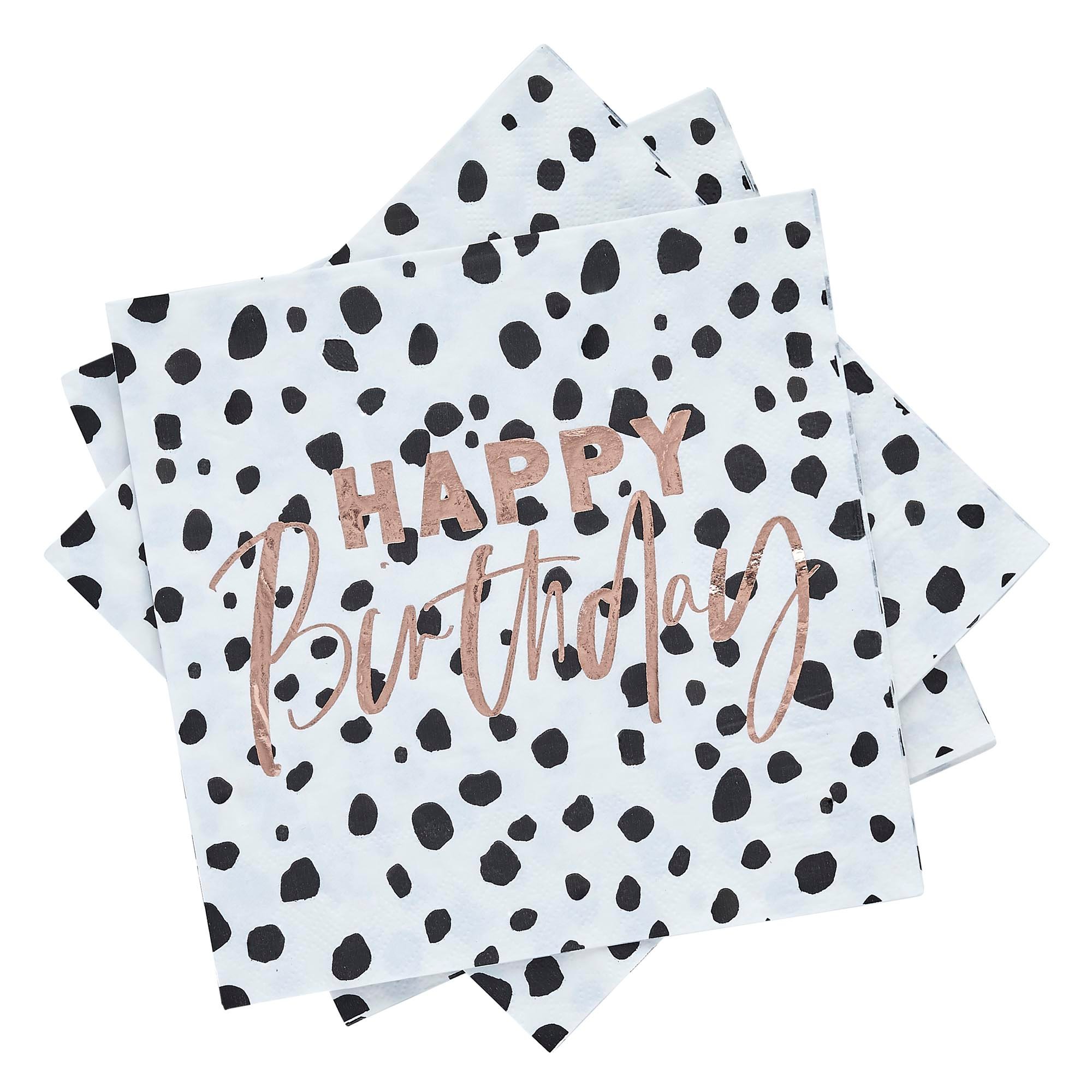 Dalmatian Happy Birthday Paper Napkins - Pack of 20