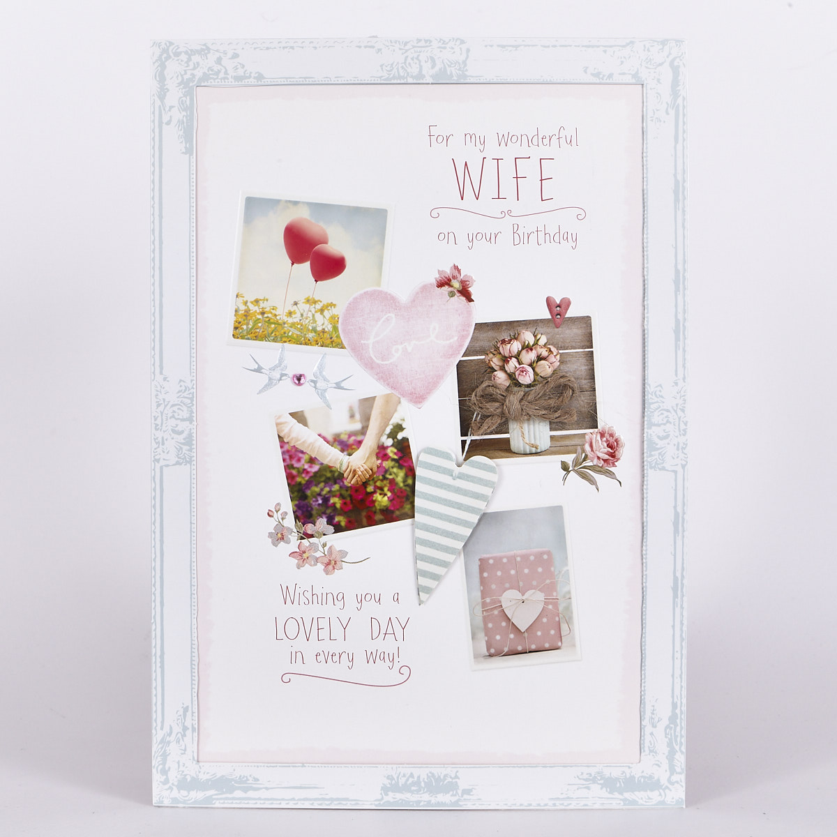 Signature Collection Birthday Card - Wife 4 Photos