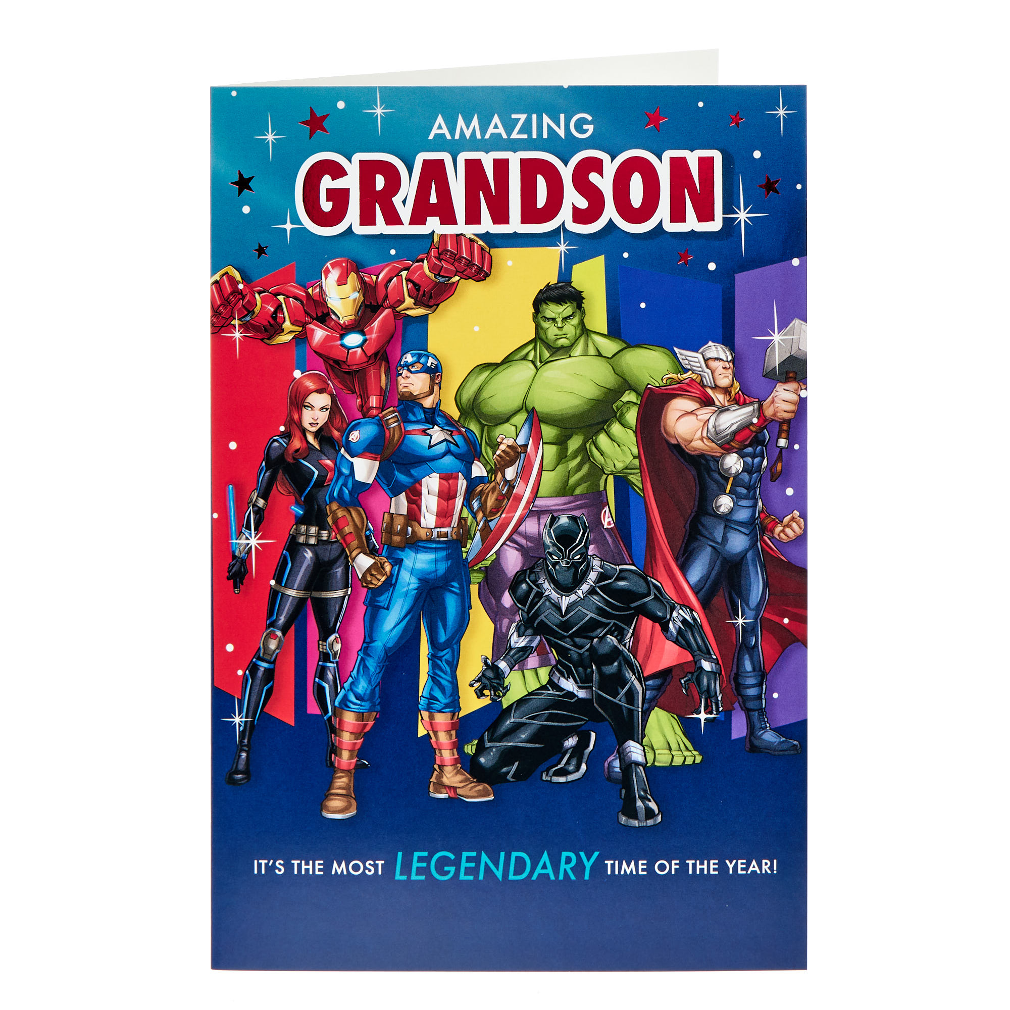 Grandson Avengers Christmas Card