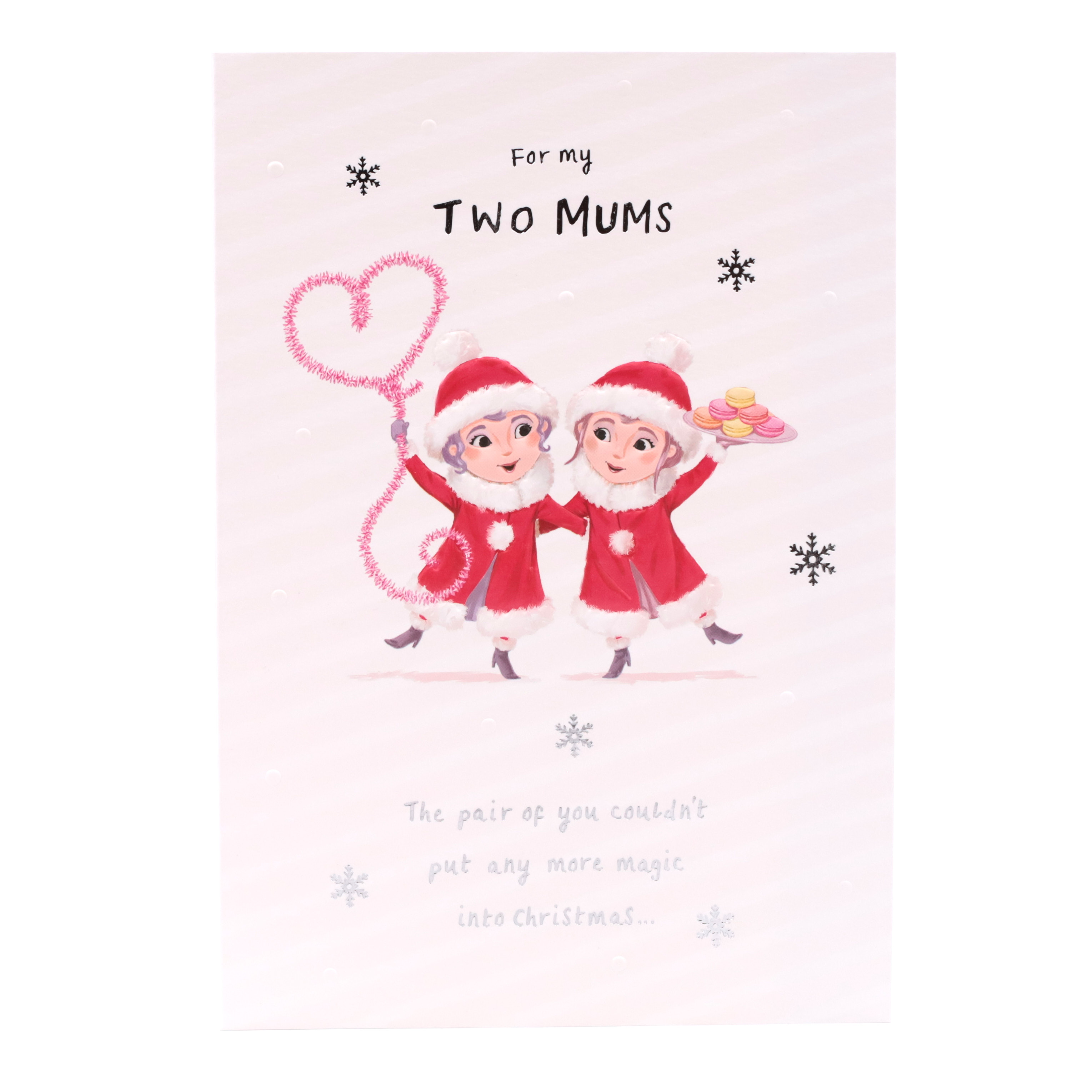 Christmas Card - For My Two Mums, Cute Mrs Claus